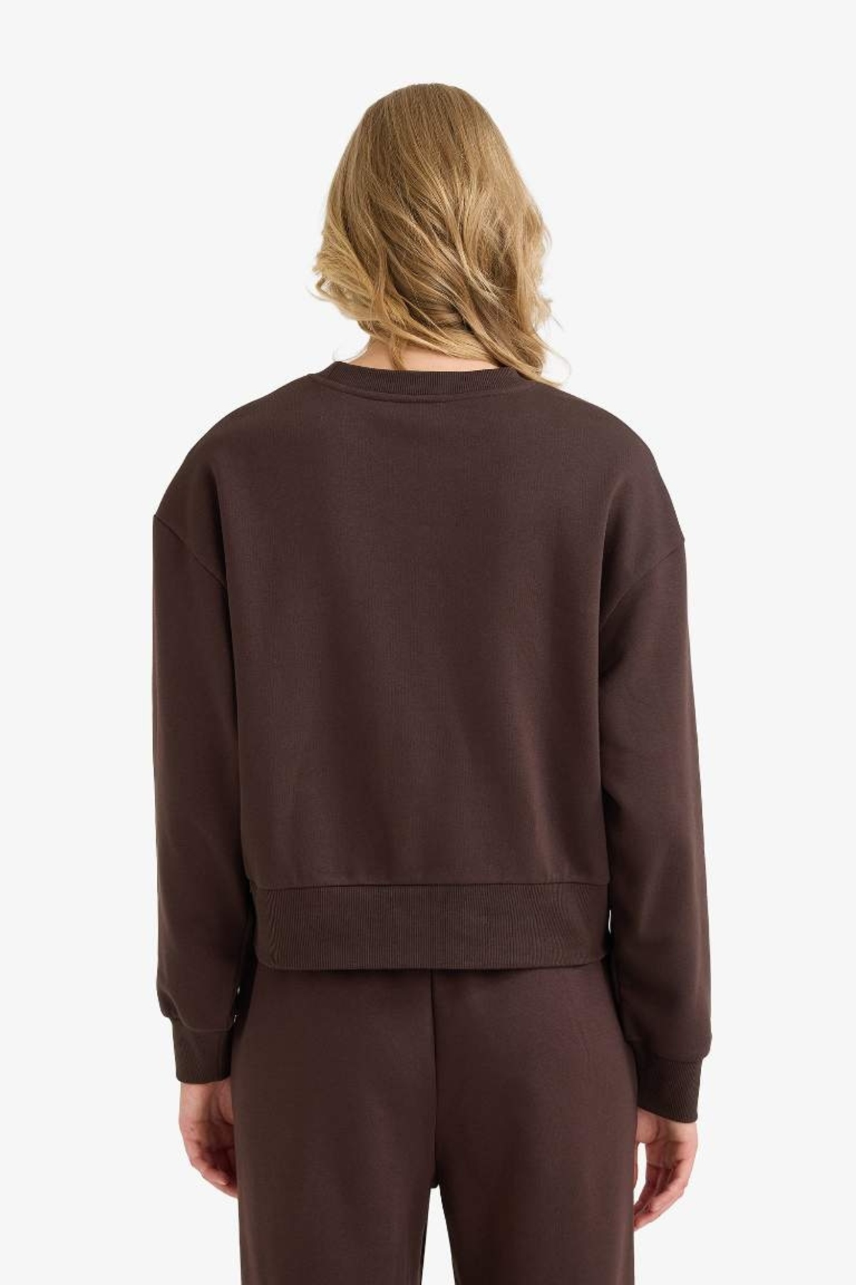 DeFacto Boxy Fit Kalın Basıc Sweatshirt B8568AX25AU görsel 5