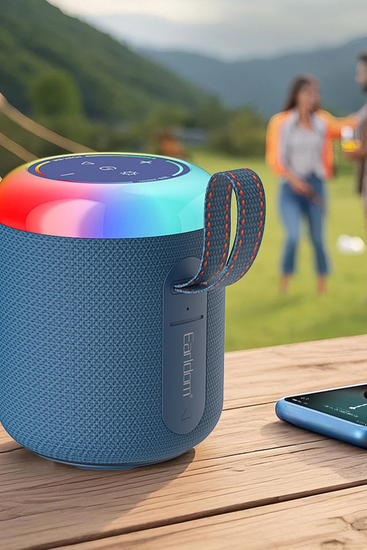 Resim No7tech Earldom A38 RGB Işıklı Süper Bass BT 5.3 Kablosuz Hoparlör 