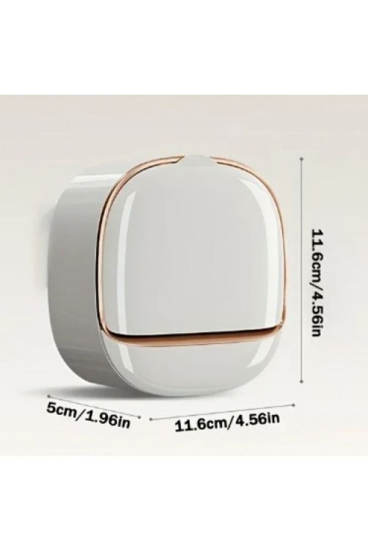 Hazneli Kapaklı Katı Sabunluk -1 adet tek