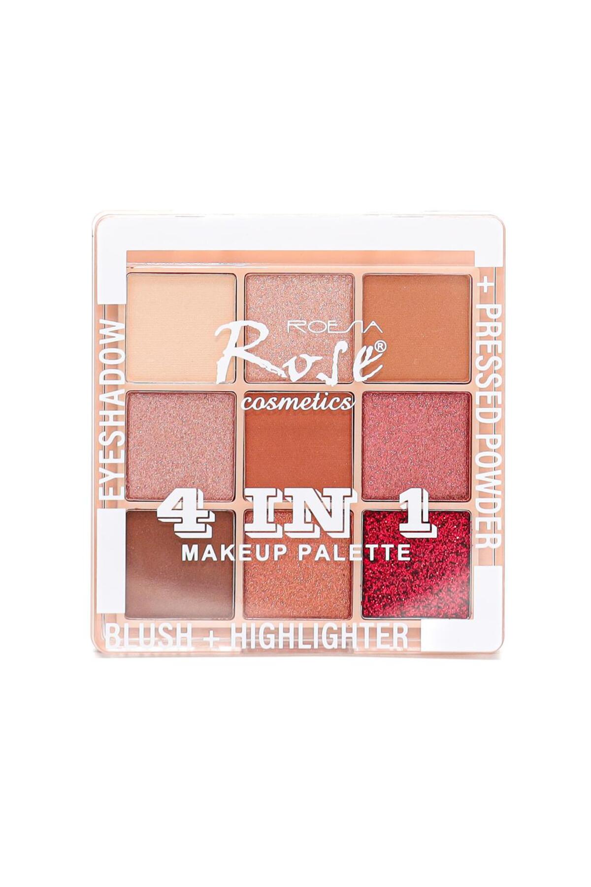 Roesıa Rose Cosmetics Rose 4IN1 3 Katlı Makyaj Seti & Göz Farı