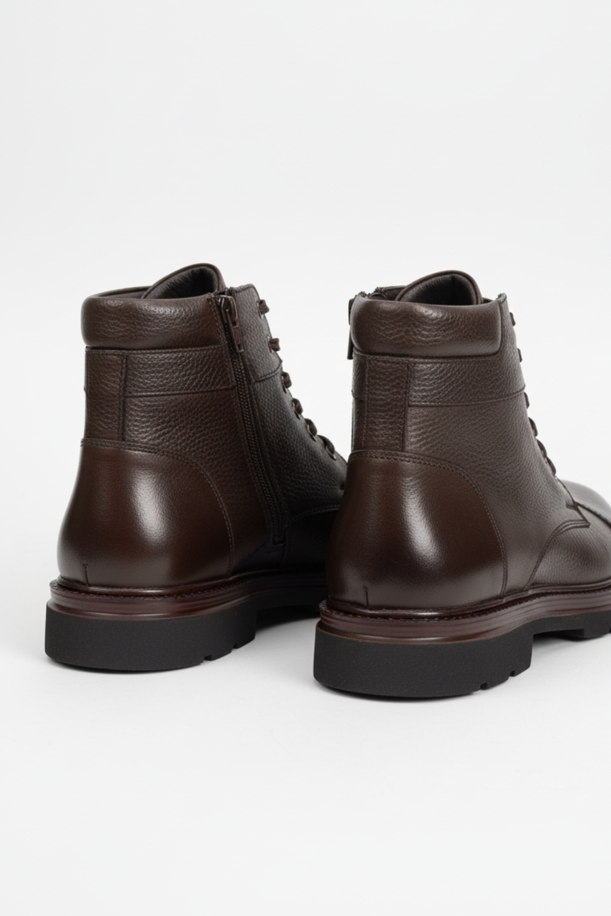 LUSIVE  Hakiki Deri Kahverengi Fermuarlı Erkek Kışlık Bot LUASS27AL0043 - Görsel 6