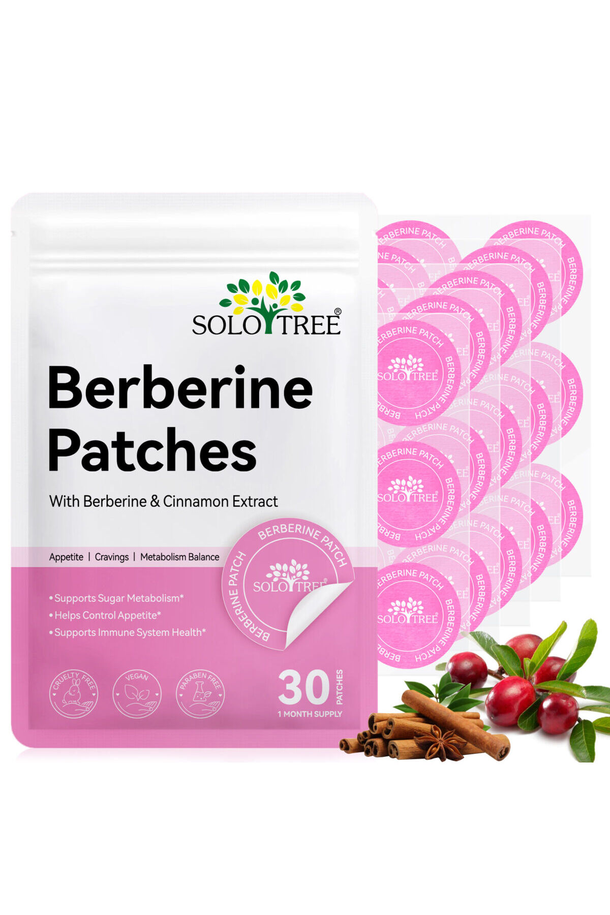 OEM SOLO TREE® Διαδερμικά έμπλαστρα με βερβερίνη και κανέλα | Έλεγχος όρεξης ...