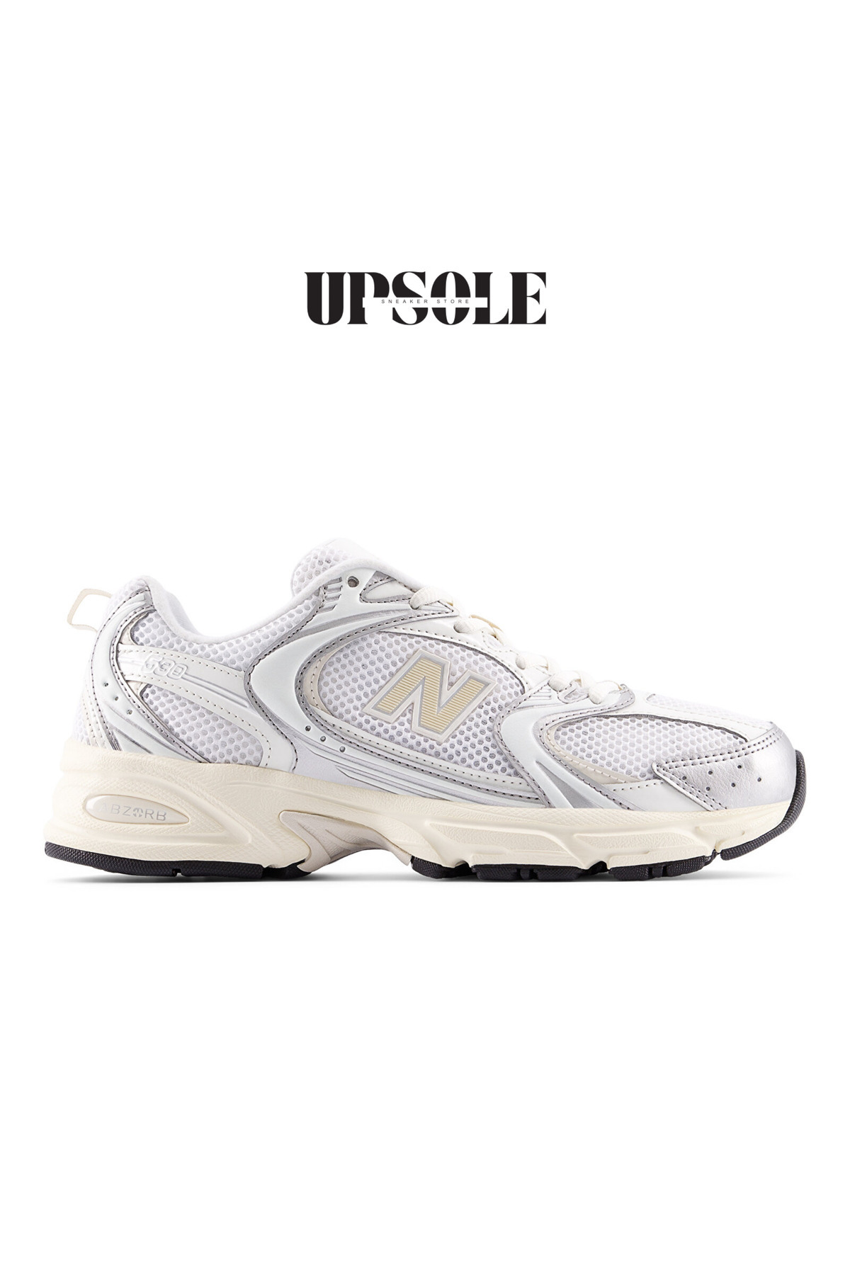 کفش ورزشی راحتی زنانه-مردانه کتانی نقره‌ای متالیک U530ESB - زیره نیو بالانس کفش اسنیکر New Balance