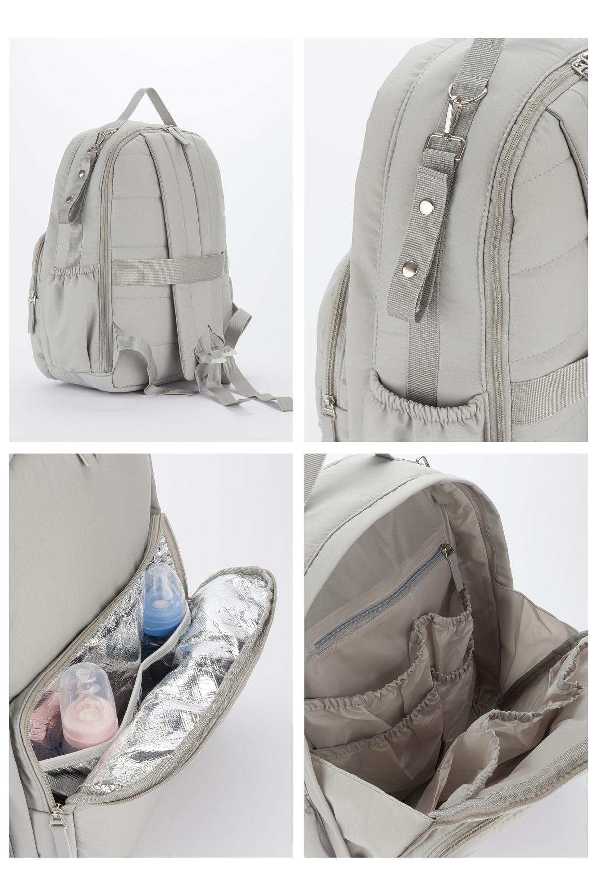 Avşar Baby Lüx Premium Jumbo Boy Anne Bebek Bakım Sırt Çantası Biberon Termos Gözlü fotoğrafı 3 (önizleme)