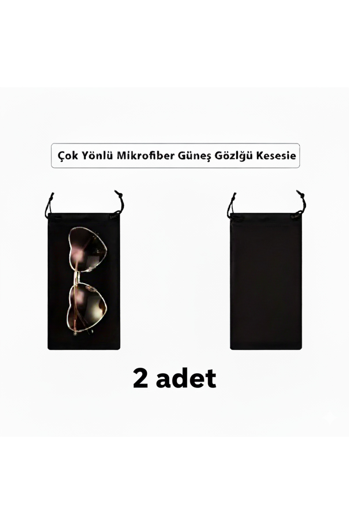 gökkuşağı store Mikrofiber Gözlük Çantası Bağcıklı Kapatma ile Dayanıklı Dokuma Gözlük Leri Korur 2 -Adet