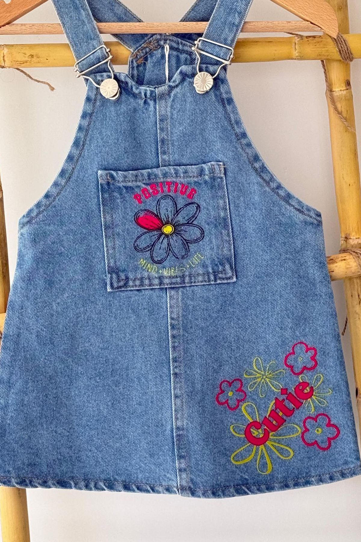 Minigimin Cicileri Miniğimin Cicileri Cutie Baskılı Kot Kız Çocuk Jile - Mavi fotoğrafı 2 (önizleme)