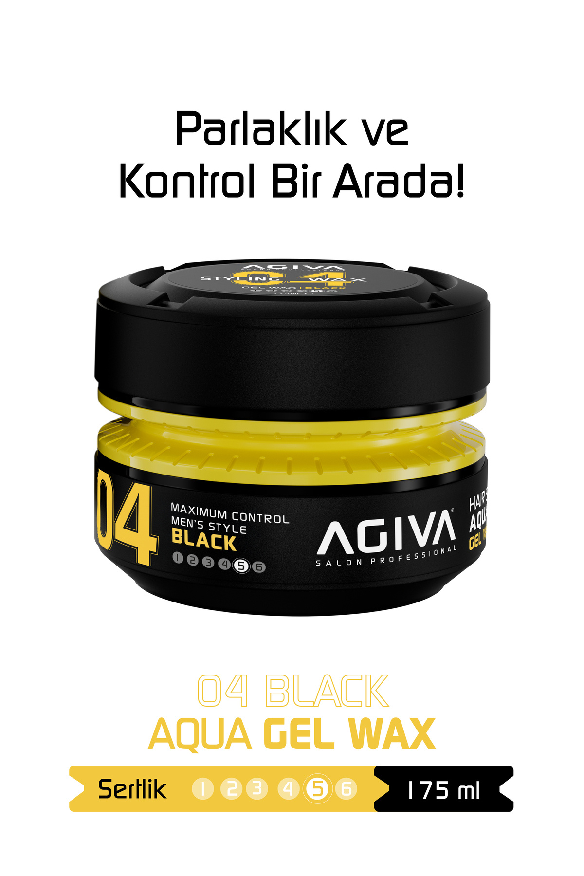 Agiva Black Orta Tutuş ve Sert Görünüm Sağlayan Wax - 175ML