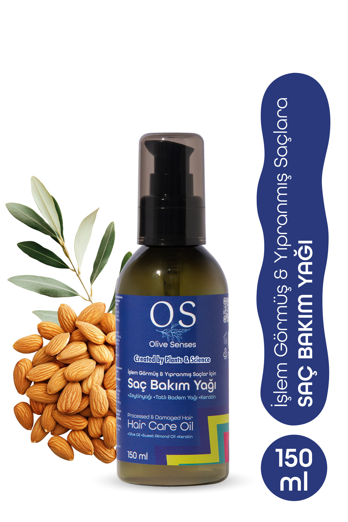 Olive Senses روغن مراقبت از مو - برای موهای درمان شده و آسیب دیده — 01270