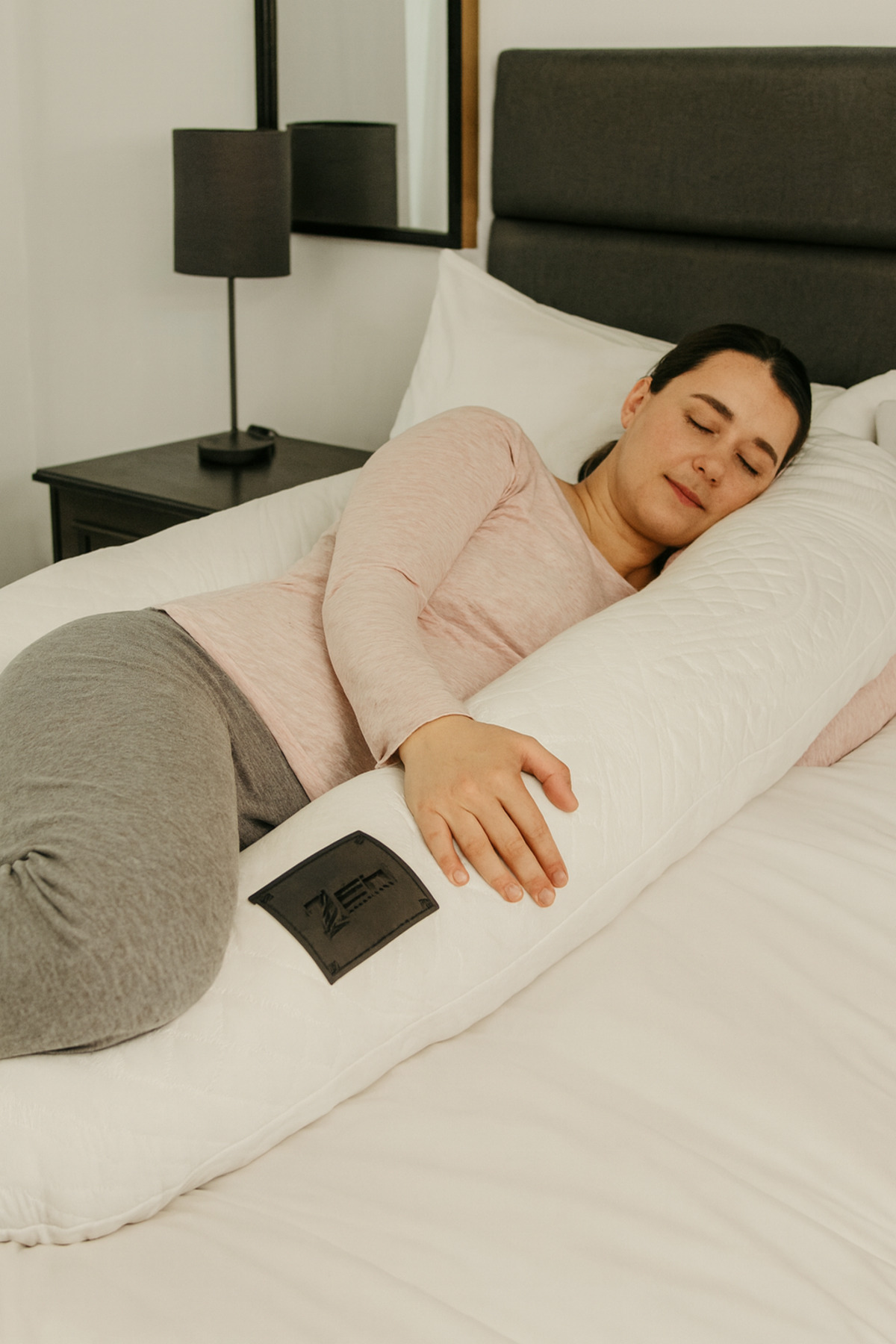 zishtekstil Huggle 5 Bölge Destekli Lucanta Yatak Kumaşlı Hamile Yastığı fotoğrafı 4 (önizleme)