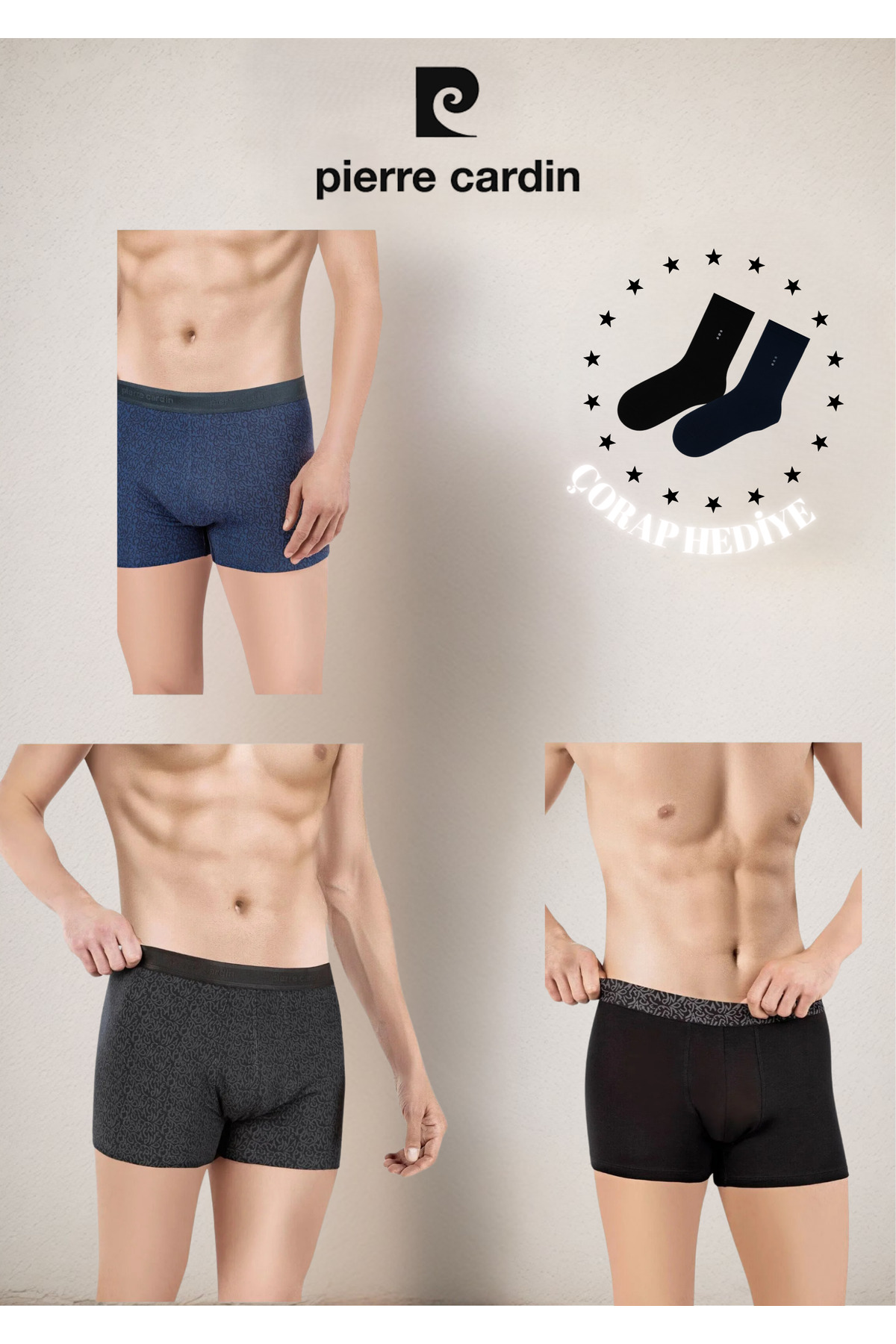 باکسر مردانه طرح دار فاق نرمال | پیر کاردین Pierre Cardin L1.PC.366.12.02 - تصویر 2