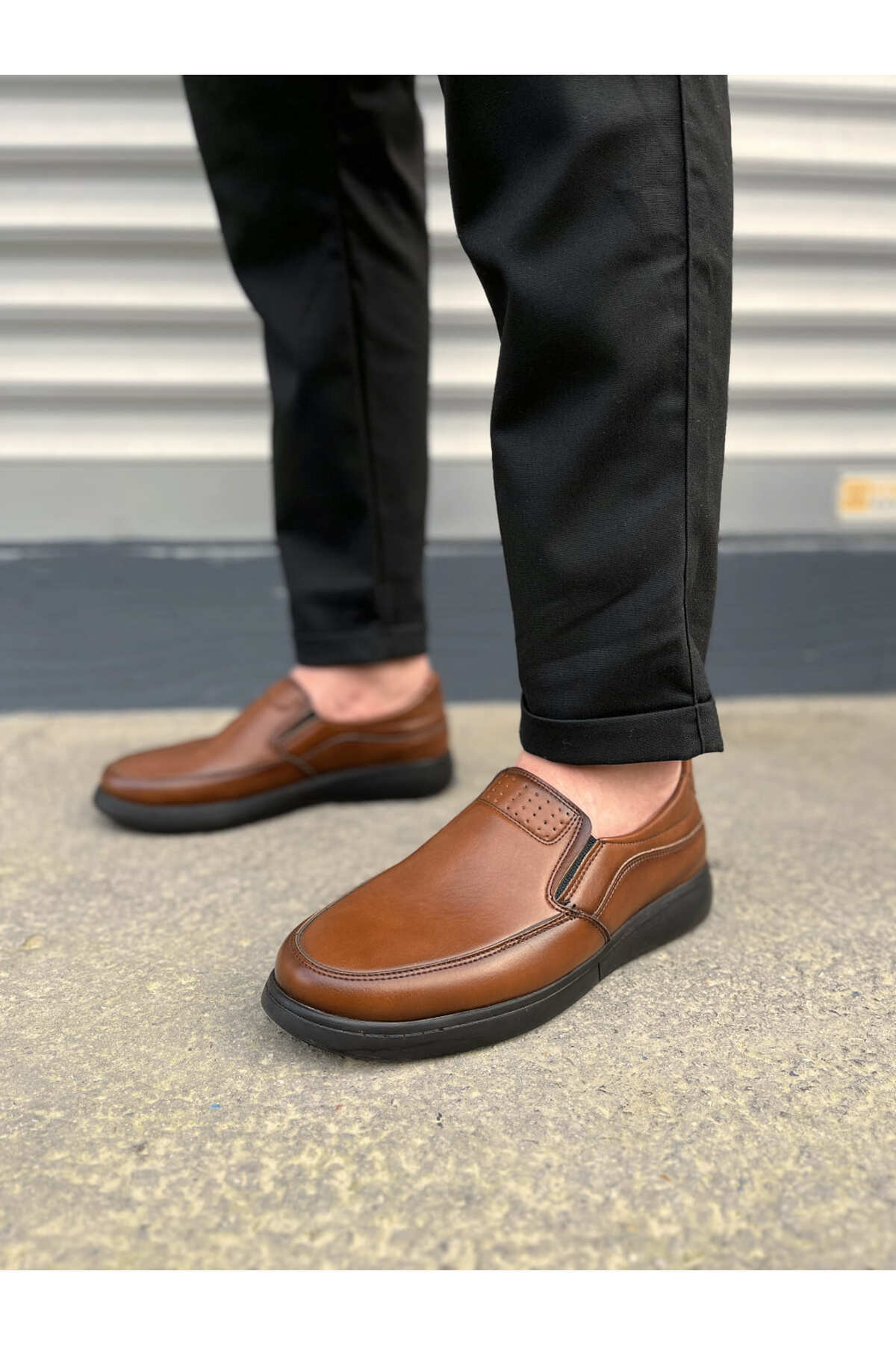 کفش کلاسیک مردانه بدون بند مدل CST مدل Classice Lace-Up کد JY0410 - قهوه‌ای Zapatos