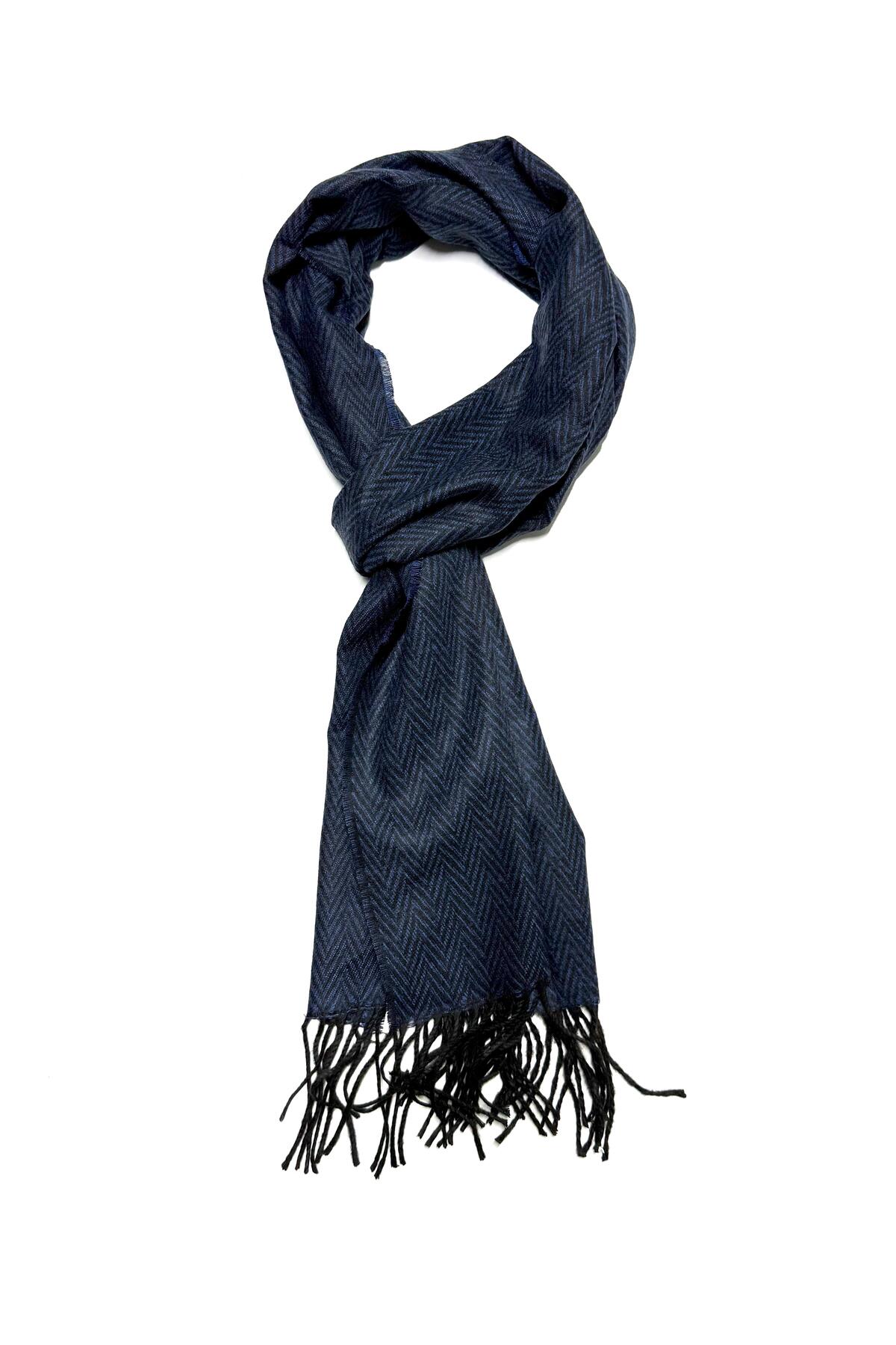  روسری راه راه مشکی و آبی