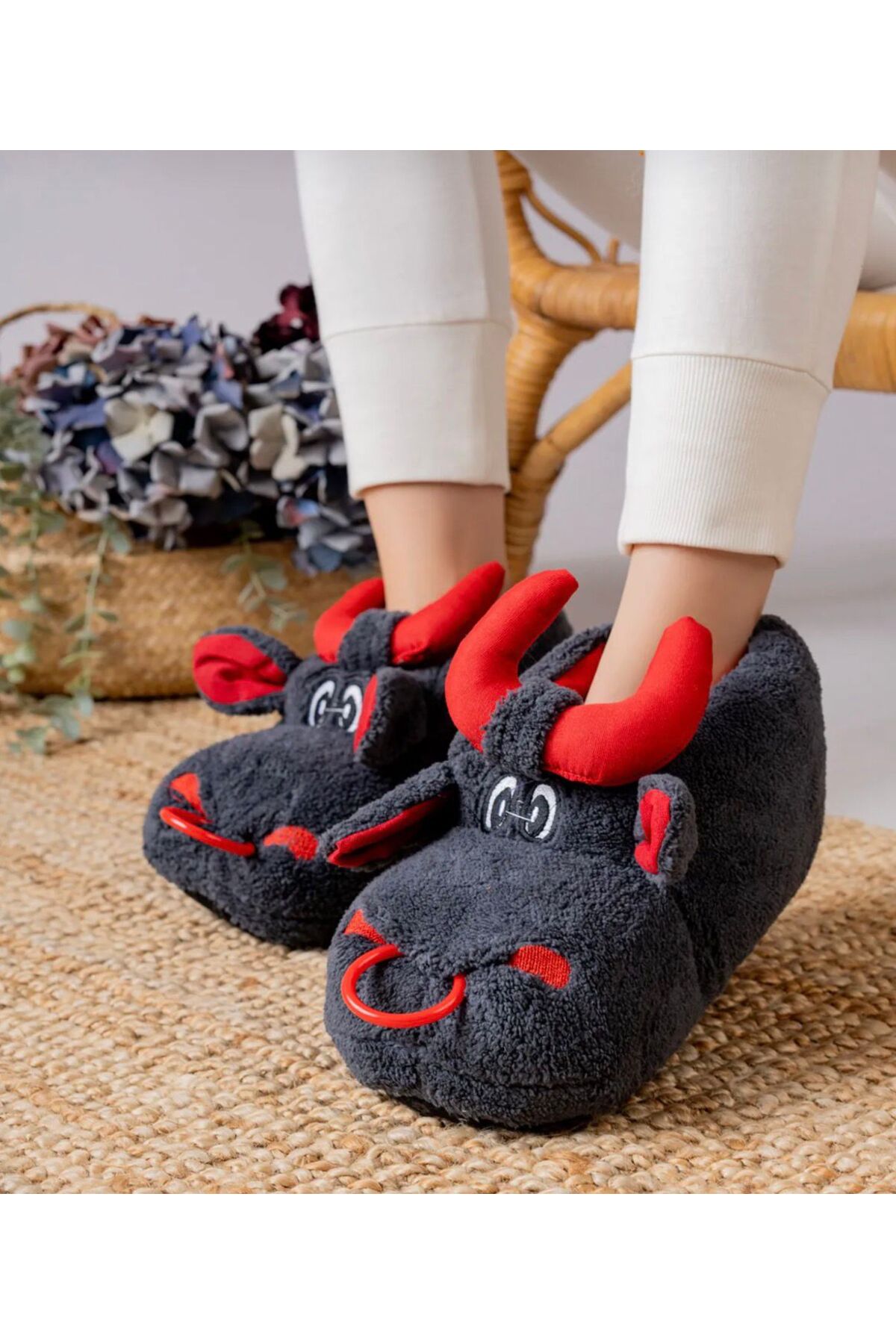 mustey unisex ev ayakkabısı panduf yıkanabilir ses yapmaz görsel 5