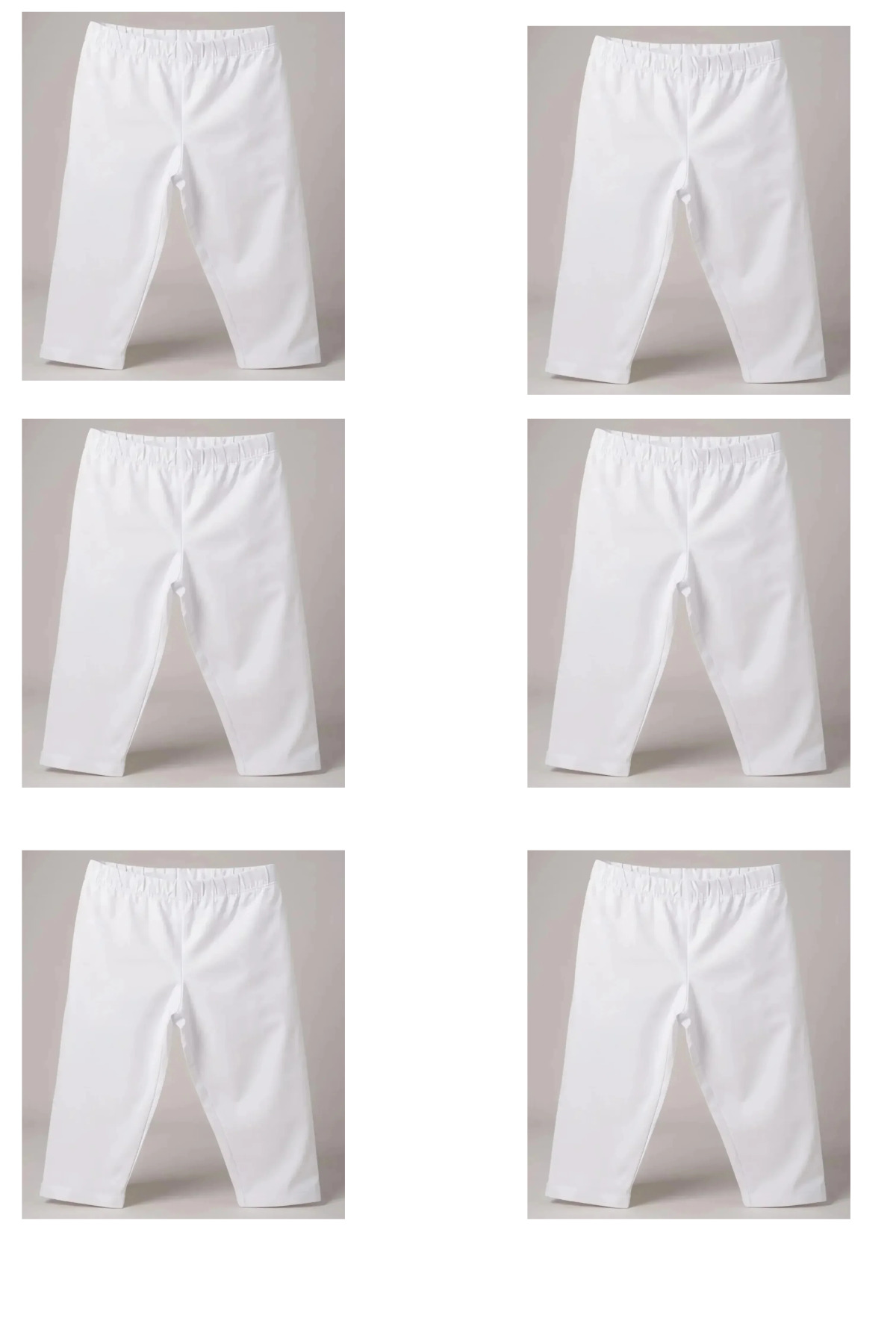 Girls 6-Pack Cotton Lycra Long Boxer Leggings SALE PRICE
