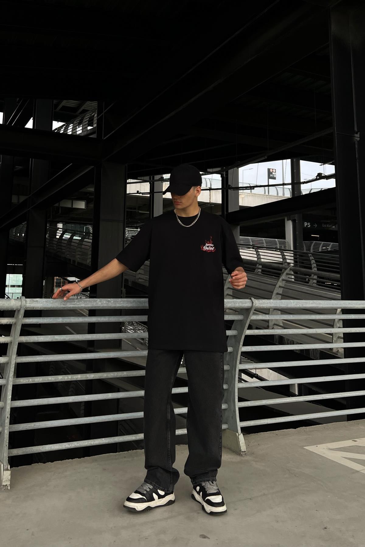 Flaw Wear  Basic Baggy Jean Antrasit - Görsel 7