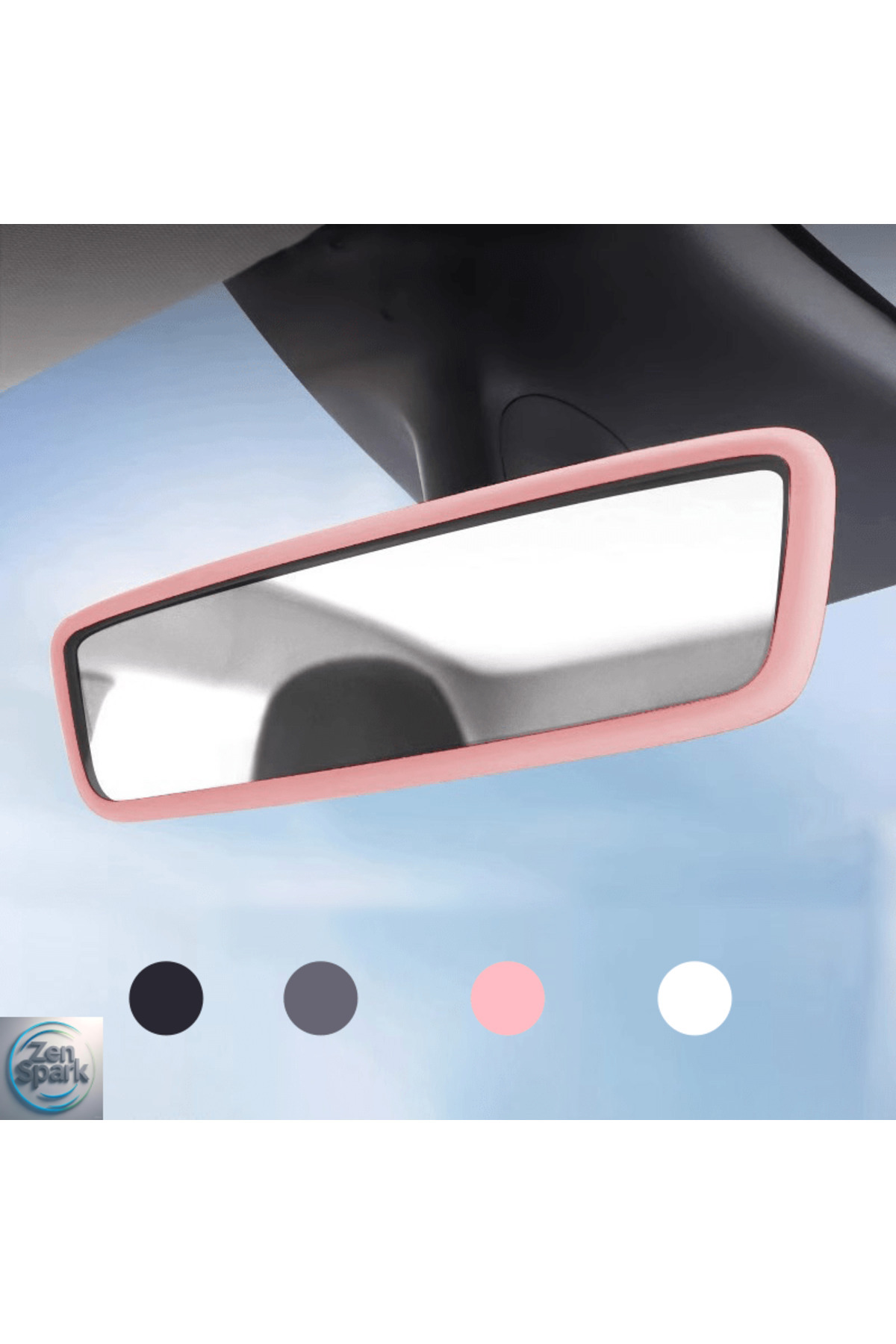 ZEN SPARK Tesla Dikiz Ayna Kenarı için Koruyucu Çerçeve, Yumuşak Silikon Kenarlar,