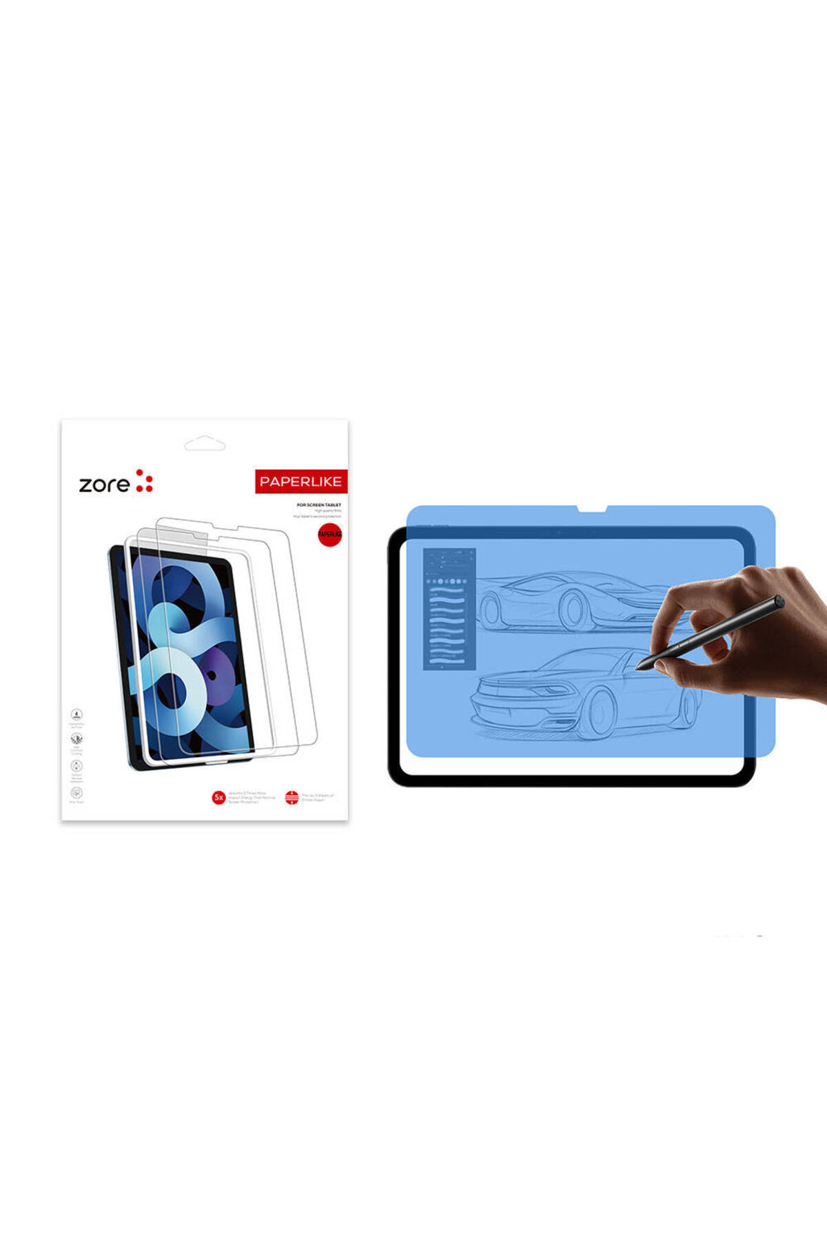iPad Pro 11 2024 Uyumlu SHRP Paper-Like Ekran Koruyucu-Şeffaf