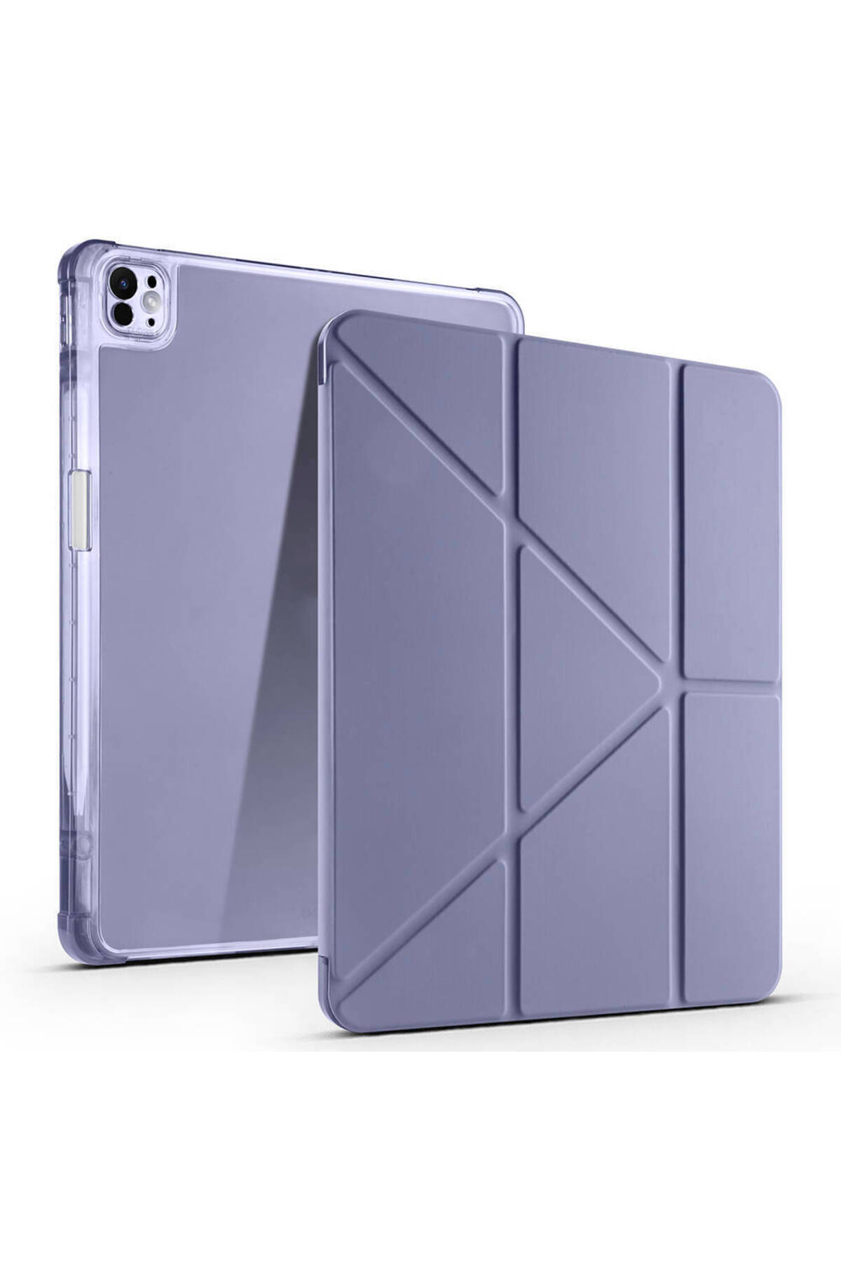 iPad Air 13 2025 M3 Kılıf SHRP Tri Folding Kalem Bölmeli Standlı Kılıf - Mor