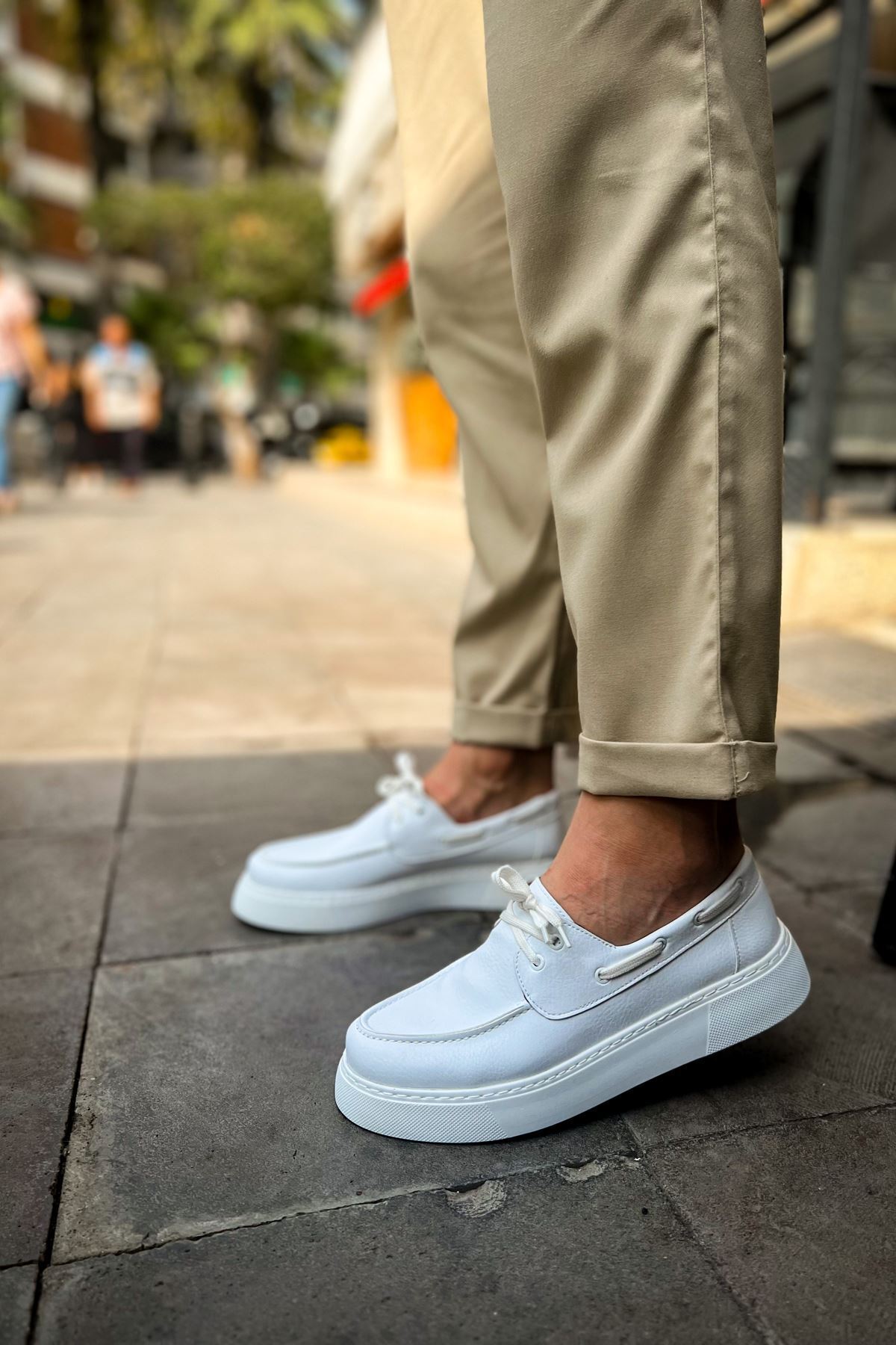 کفش مردانه پرمیوم تورینی سفید Zerenyus