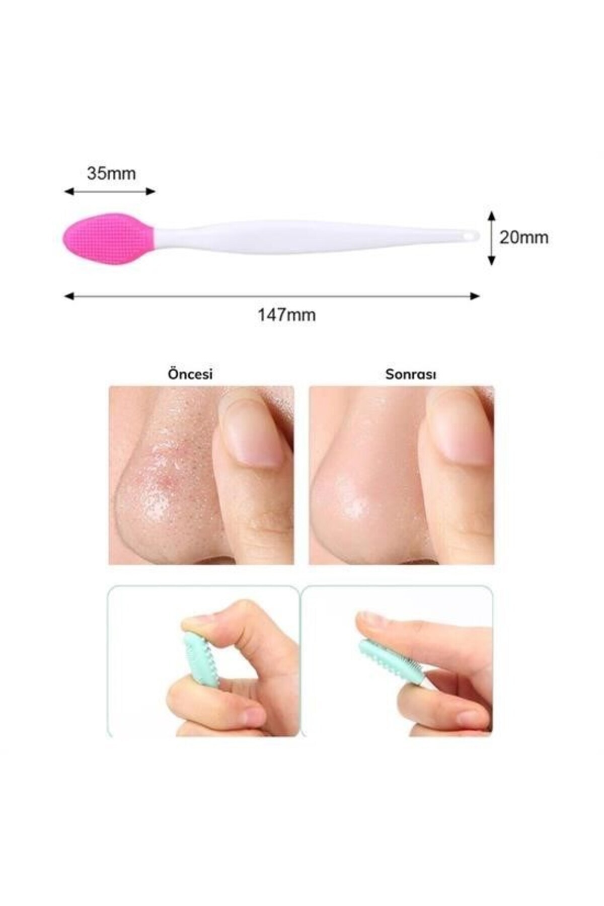 2 Adet Dudak Fırçası Peeling Etkili Gözenek Siyah Nokta Temizleyici Çift Yönl — TYCBAE5DA4F9B76CABD6ABF00 — تصویر 4 از 8