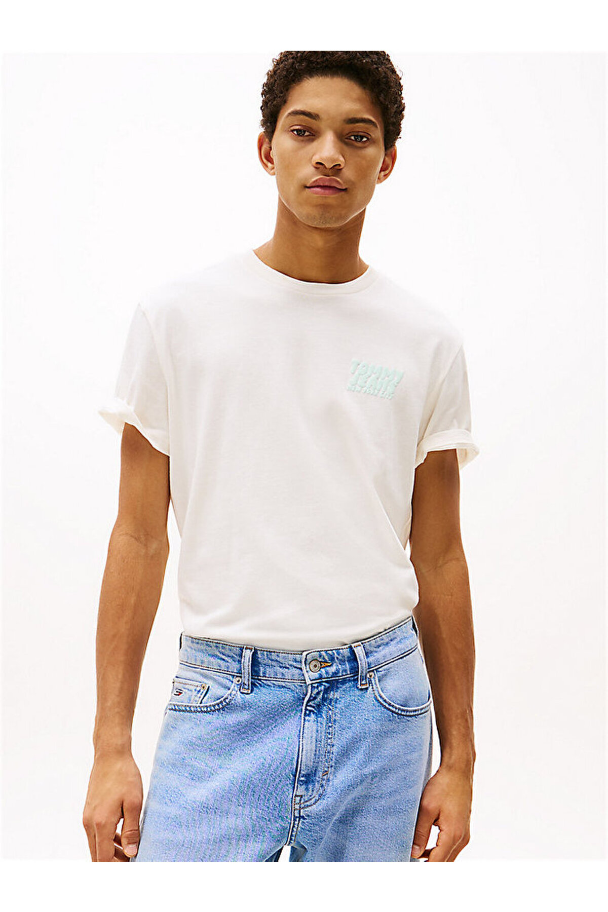 تامی هیلفیگر تی شرت مردانه طرح tjm reg طرح حباب دار پشت باز