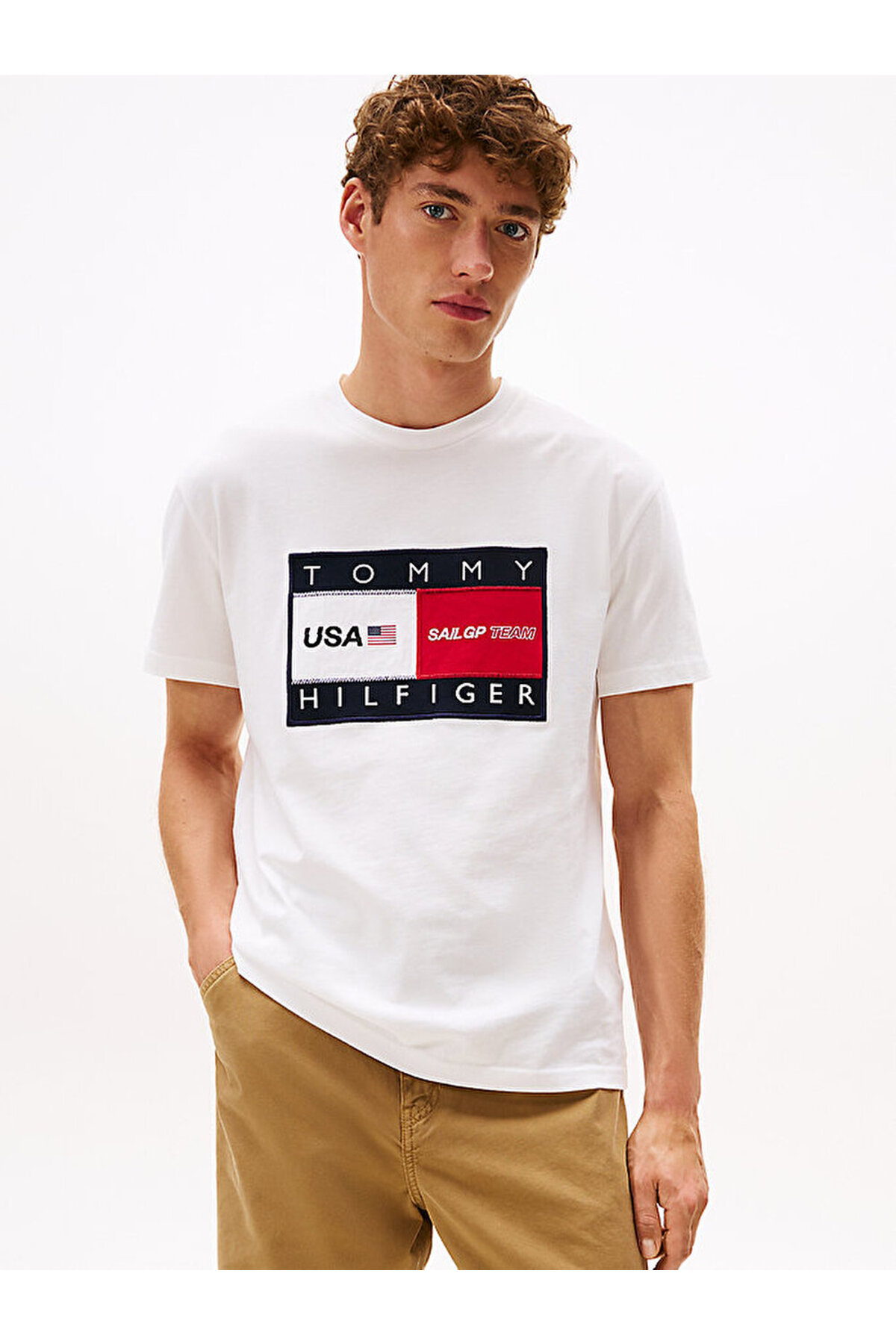 تامی هیلفیگر تی‌شرت مردانه طرح تامی ایکس تیم قایقرانی ایالات متحده آمریکا