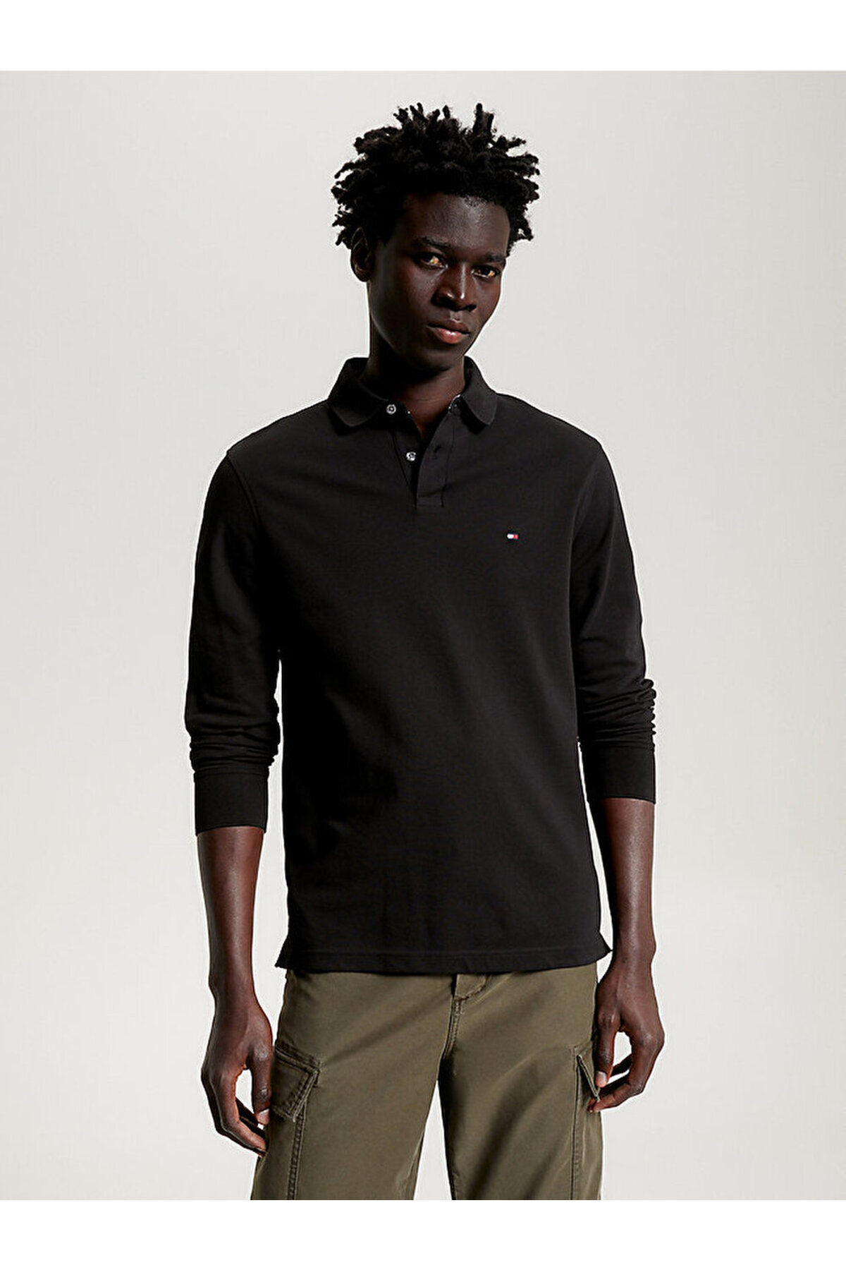 تامی هیلفیگر تی‌شرت پولو مردانه مدل LS معمولی ۱۹۸۵