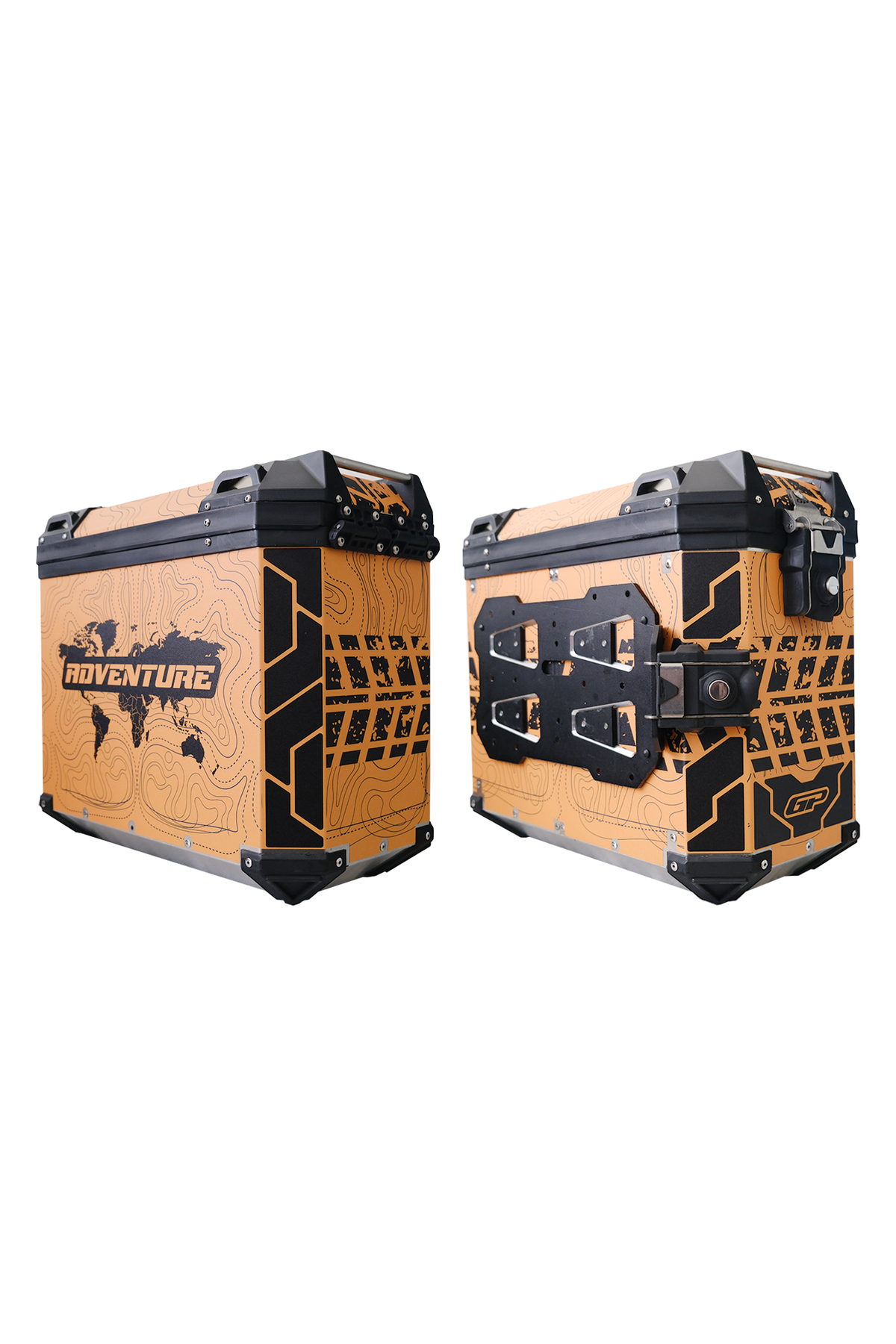 GP KOMPOZİT DSN03 Universal 40 lt x 2 Desenli Alüminyum Motosiklet