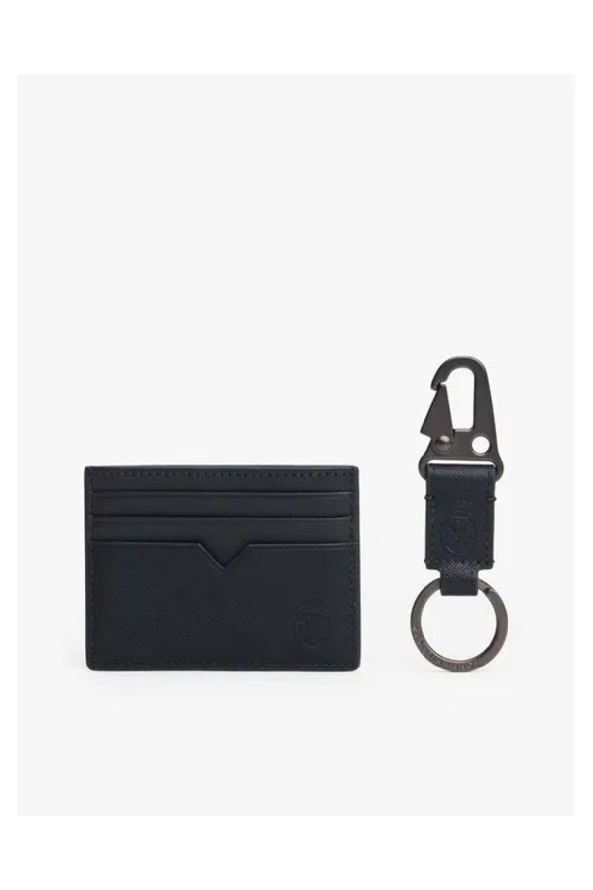 تامی هیلفیگر کیف پول مردانه با لوگوی برند، ست جاکلیدی شیک، جا کارتی آبی AM0AM13779 DW6