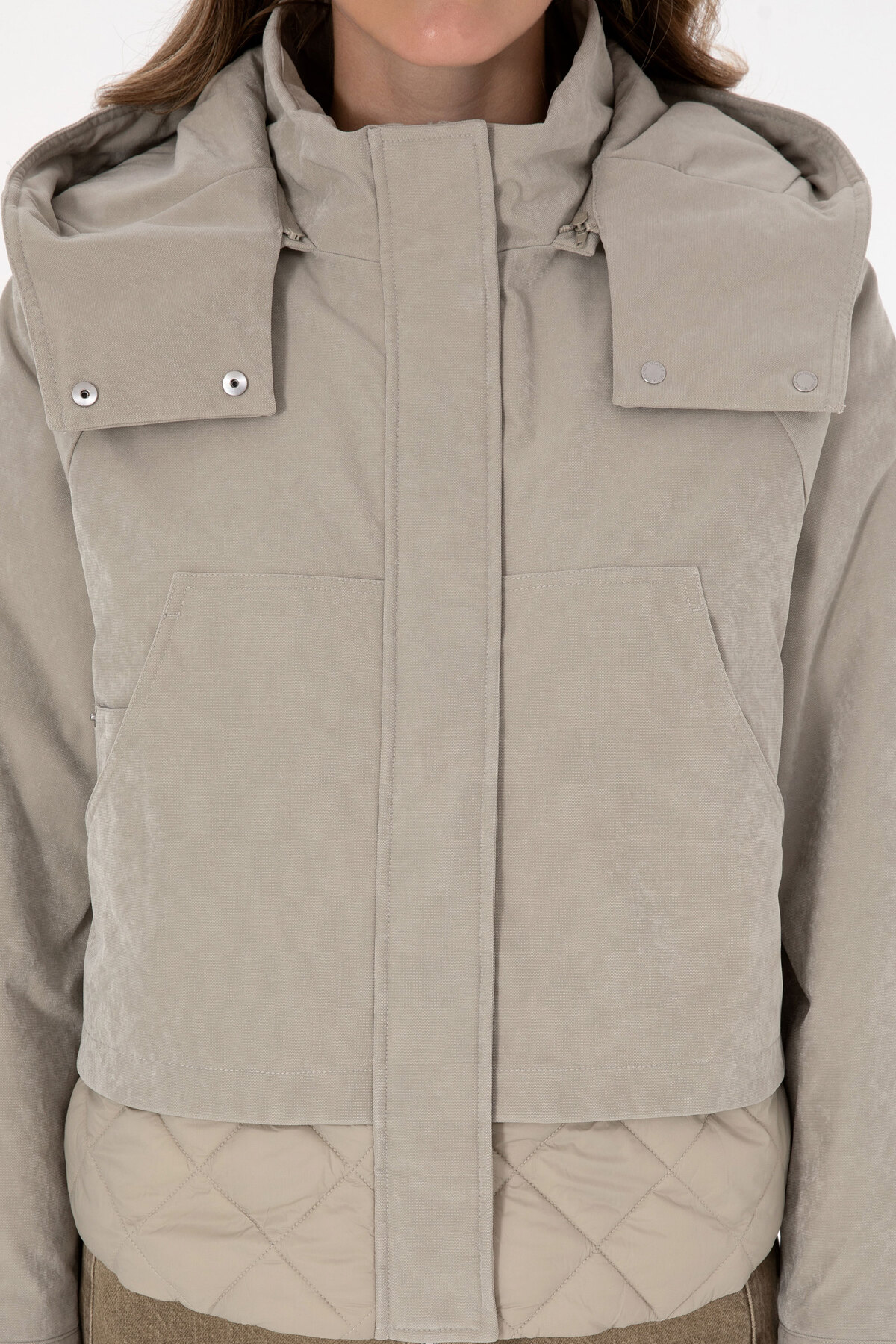 U.S. Polo Assn. Kadın Açık Haki Mont 50308609-VR183 görsel 6