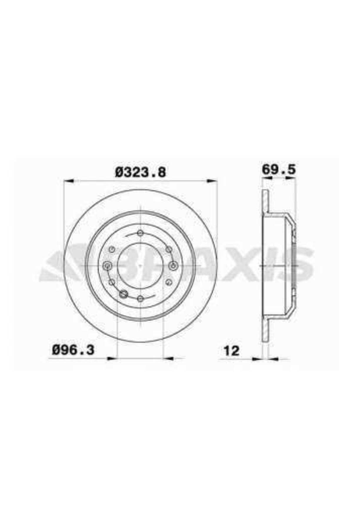 BRAXIS Kia Arka Fren Disk Aynası Kia Carnıval Sedona 2.7cvvt - Ae0611
