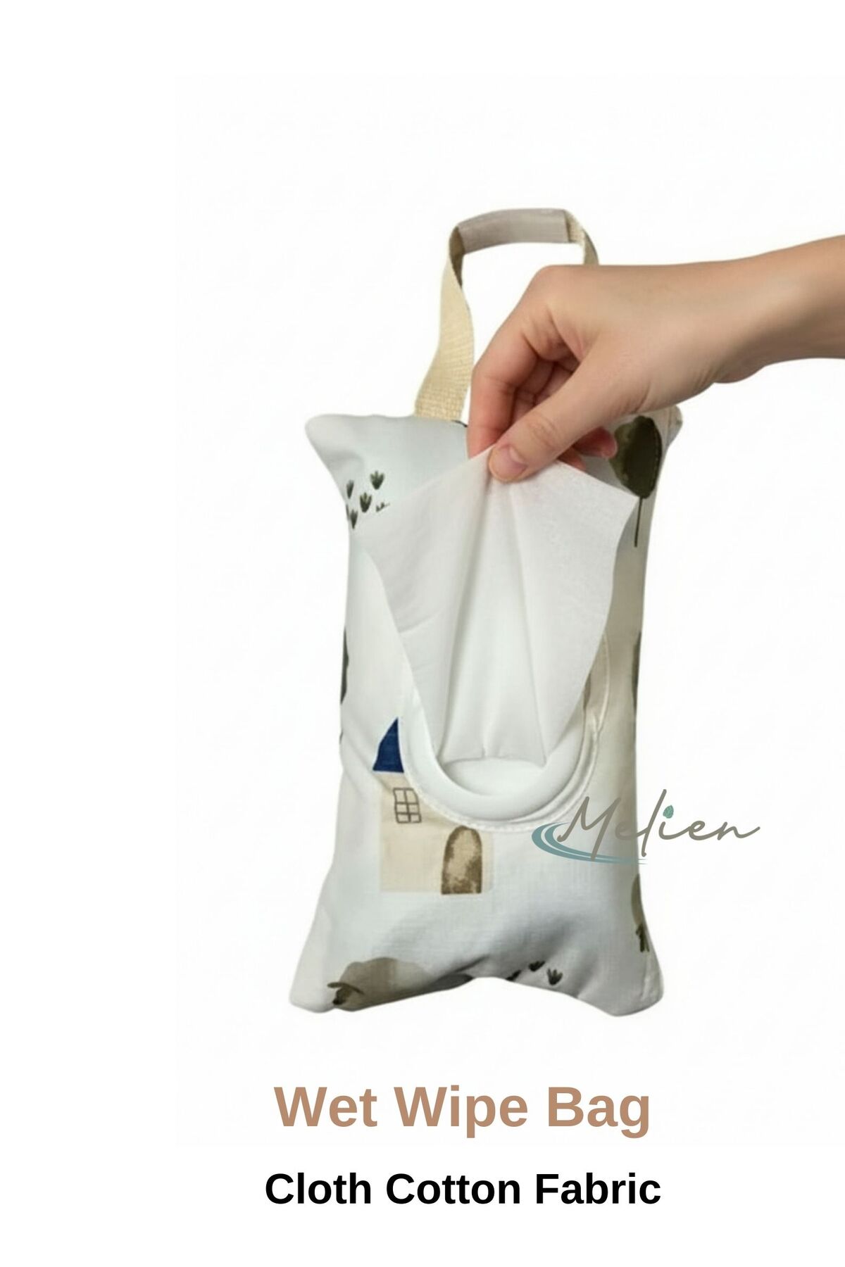 Melien Islak Mendil Saklama Çantası Arabada İşte Evde Seyahatte Kampta Bebek Arabasında Islak Mendil Kutusu fotoğrafı 4 (önizleme)