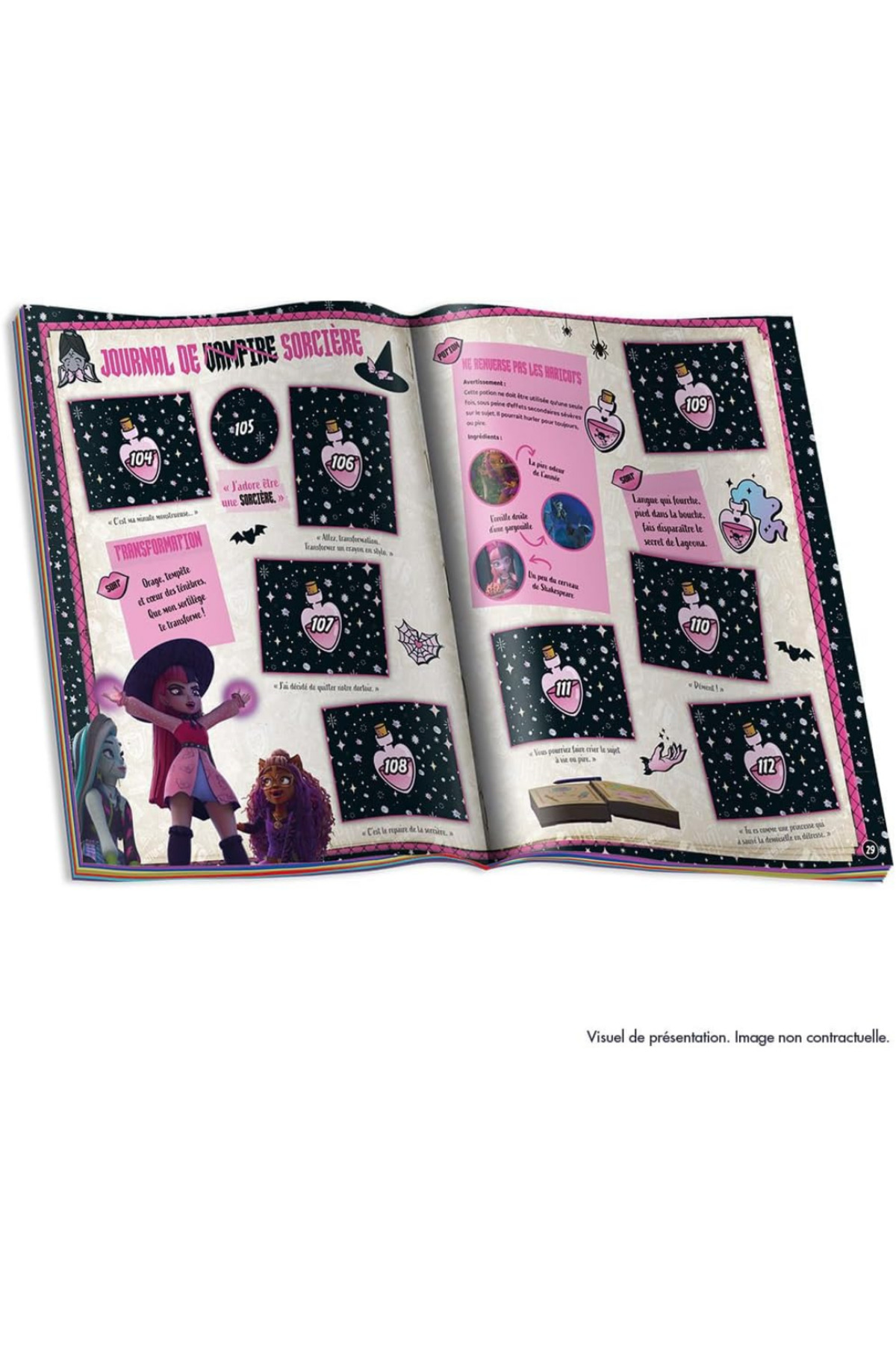 Next Plus Lisanslı Panini Monster High Sticker Collection Album+ Box of 36 Packs (180 Stickers) fotoğrafı 6 (önizleme)