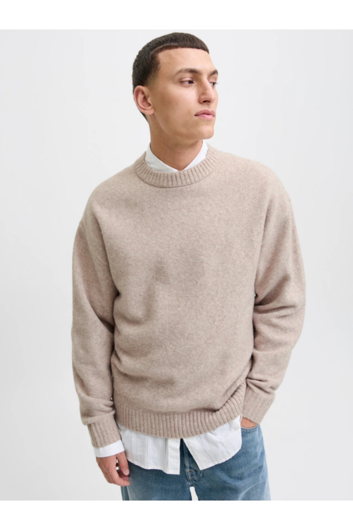 Jack & Jones JJESOHO OLLIE KNIT HALF ZIP - Jersey de punto - black/negro