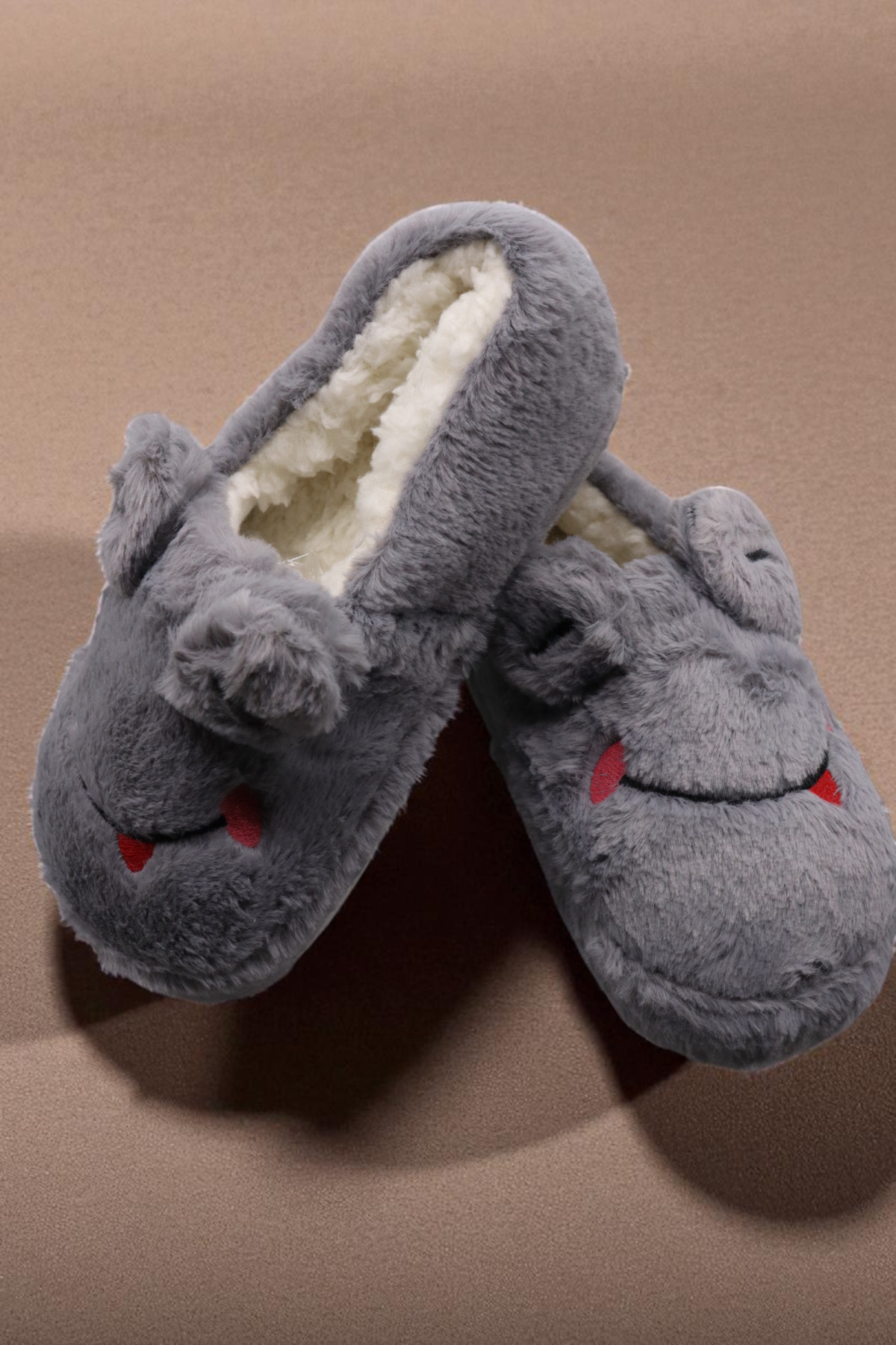 HFKY Unisex Kurbağa Model Panduf. Kaydırmaz Taban İçi Tüylü Panduf. görsel 4
