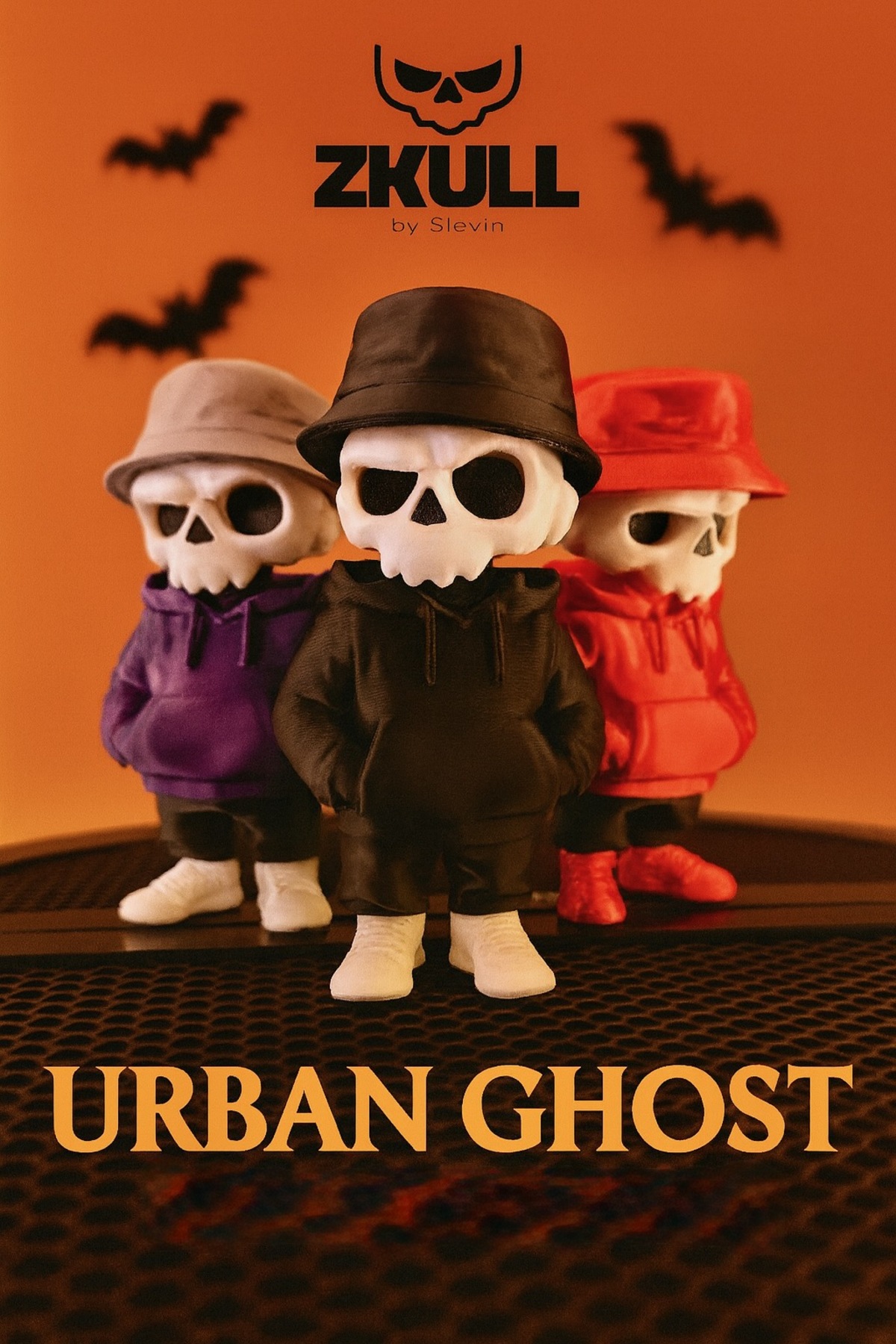 Figura de calavera de varias piezas Urban Ghost - Figura decorativa y coleccionable impresa en 3D (19 cm)