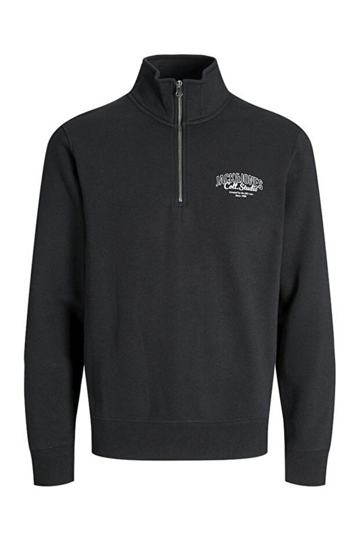 جک اند جونز عرق مردانه Jjmakoto Halfzip Sweat 12278608 مشکی
