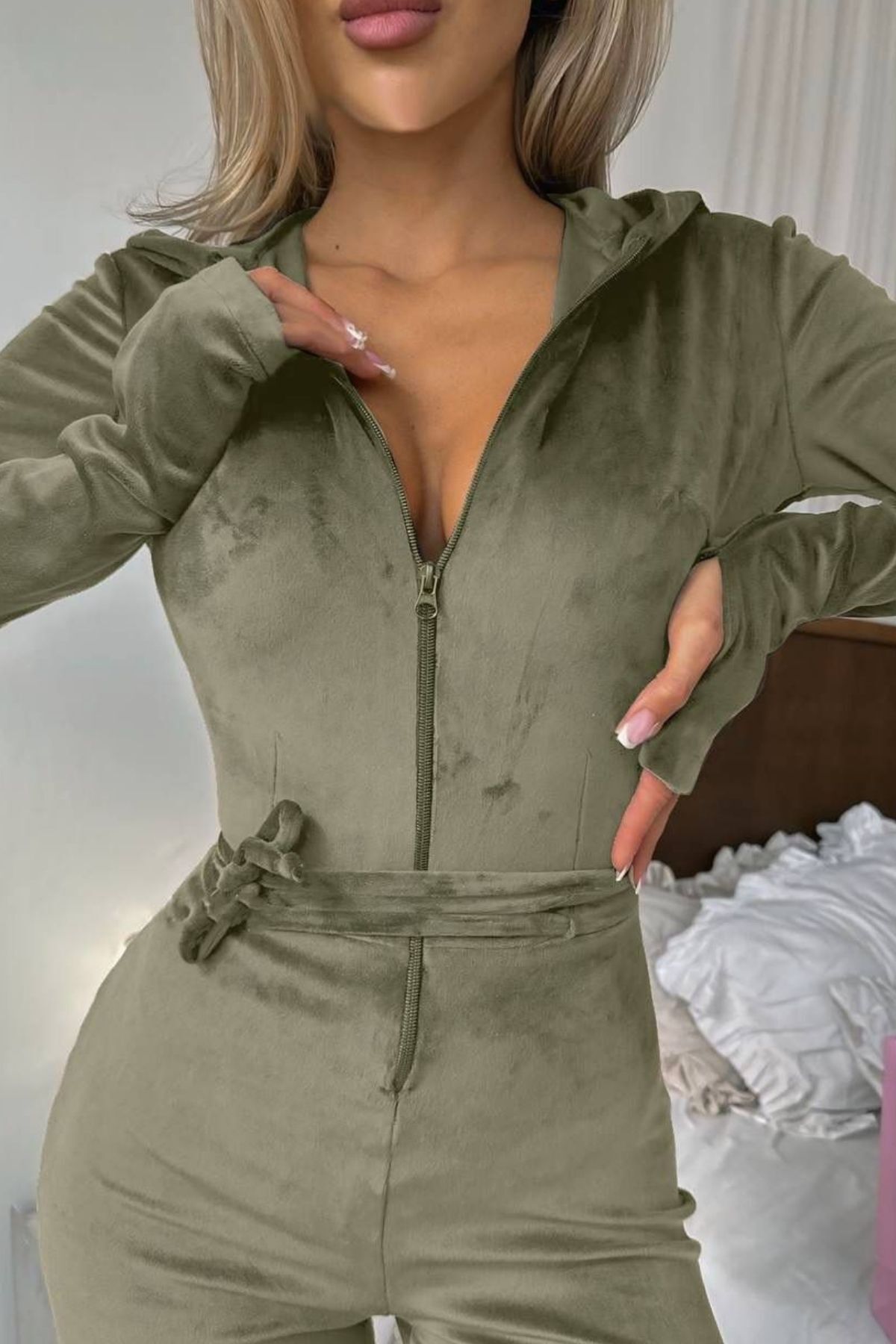 Fashiontayt SZÍNVELÁRÚ Selyem Bársony Overall