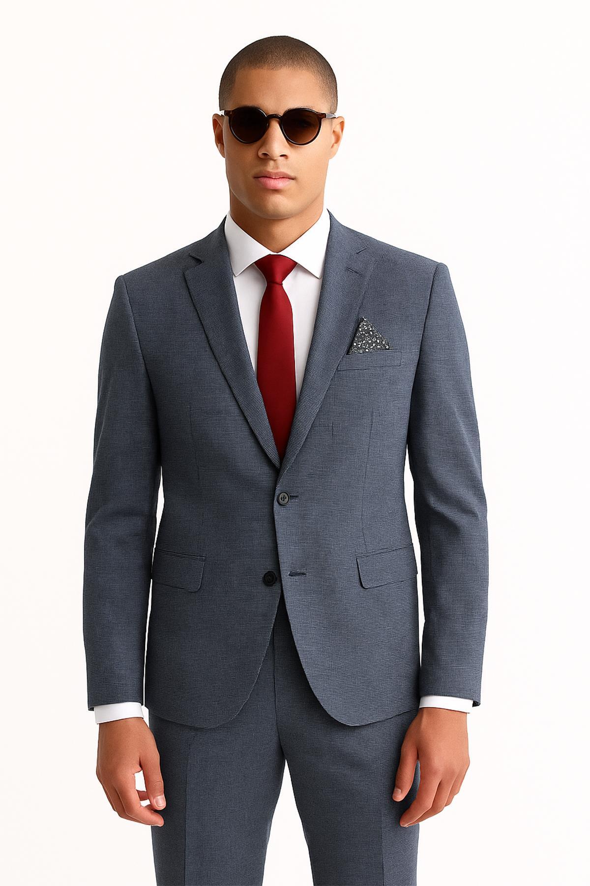 PİSERRO Erkek Takım Elbise Slim Fit