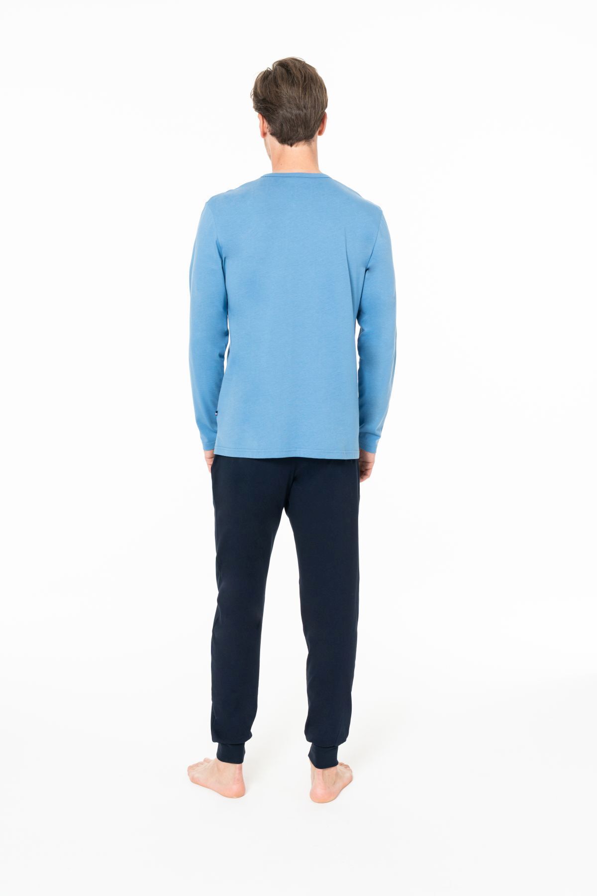ست پیژامه و لباس خواب مردانه یقه گرد | یو اس پولو U.S. Polo Assn. USP18951 TR - تصویر 4