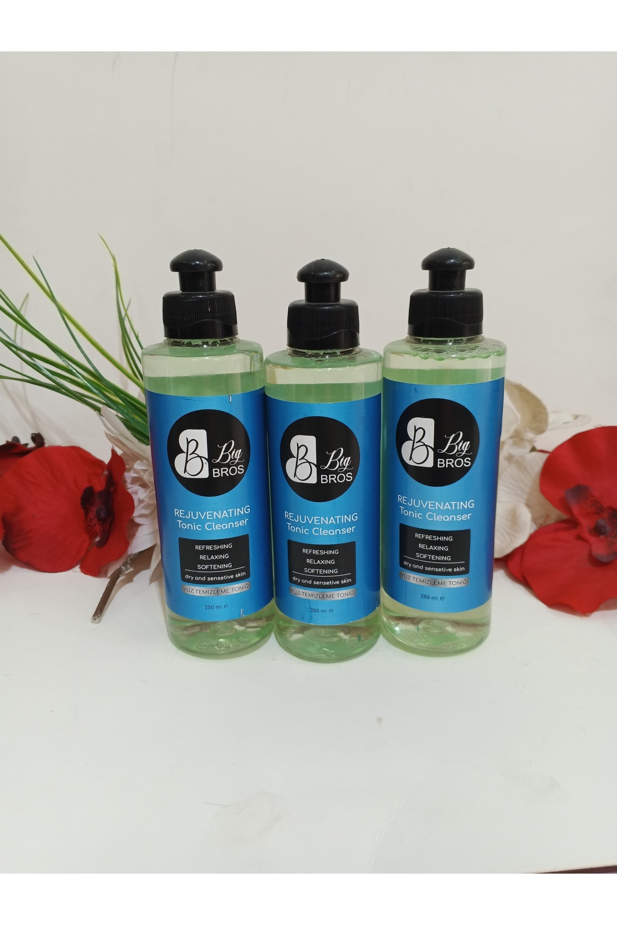 SMP Bu bros Barber Yüz Tonik 3 adet Face Tonic Deep Clean Green 250ml 2'li