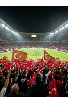 AKYILDIZ store 10 ADET Sopalı Türk Bayrağı 20x30 cm – Raşel Kumaş, Çift Dikiş...