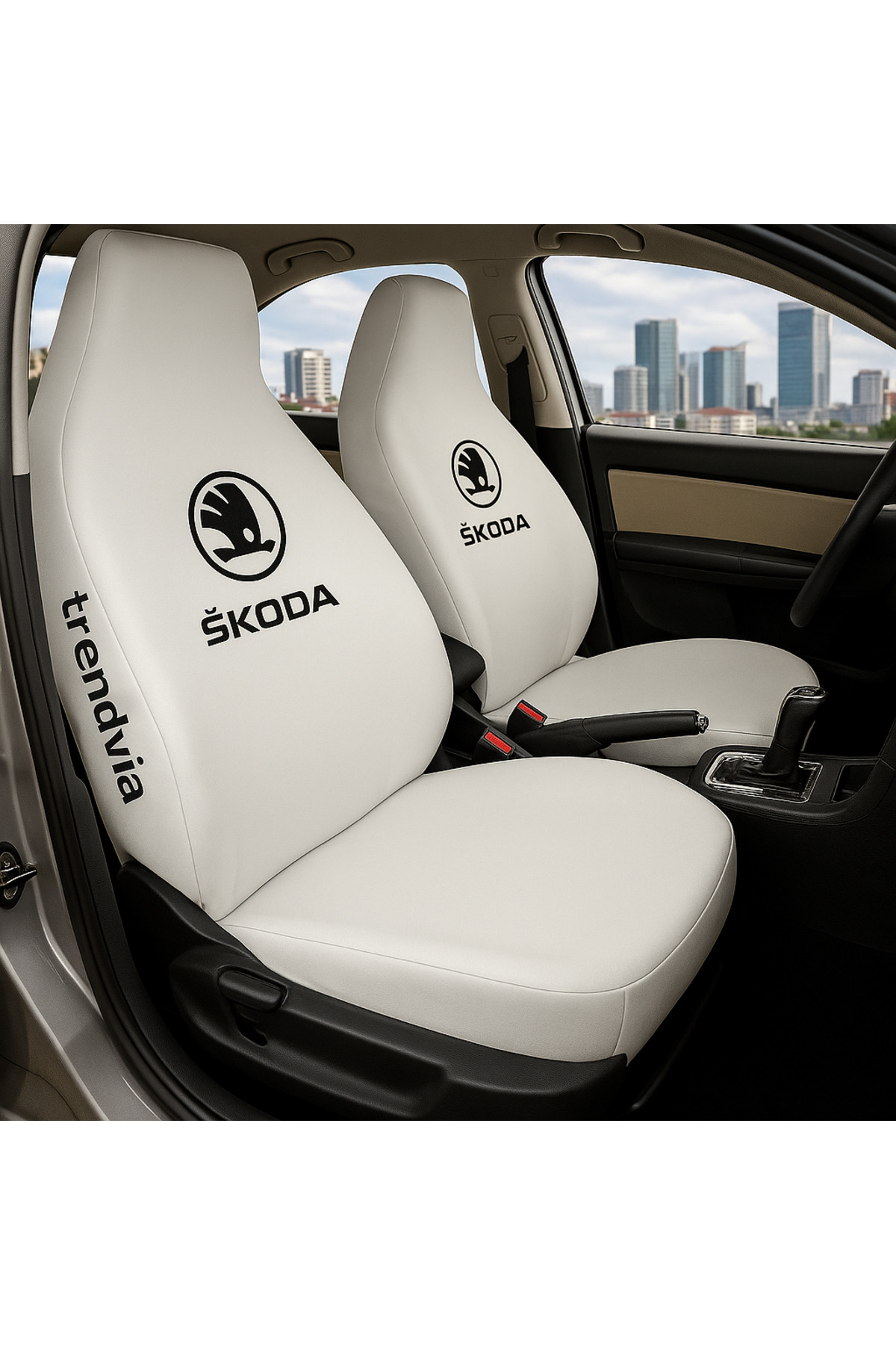 trivexa Skoda Ön ve Arka Koltuk Kılıfı | Oto Servis Penye Kılıf