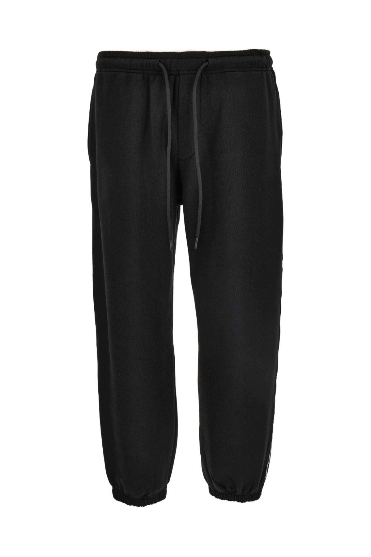 ورساچه شلوار مردانه مشکی سایز معمولی با نوارهای کناری، کمر کشی و سرآستین ۷۹GAAC02CF02C-899