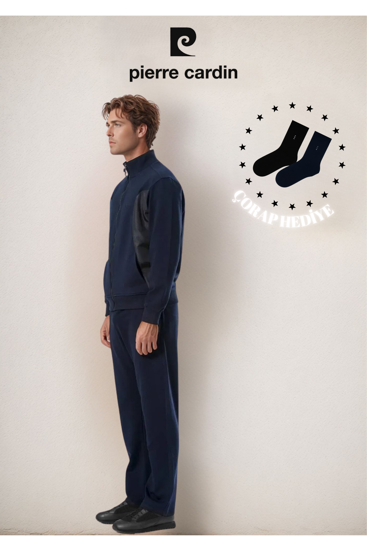 ست گرمکن ـ سویشرت و شلوار ورزشی مردانه راسته فاق نرمال آستین بلند | پیر کاردین Pierre Cardin OL.PC.7000.001 - تصویر 4