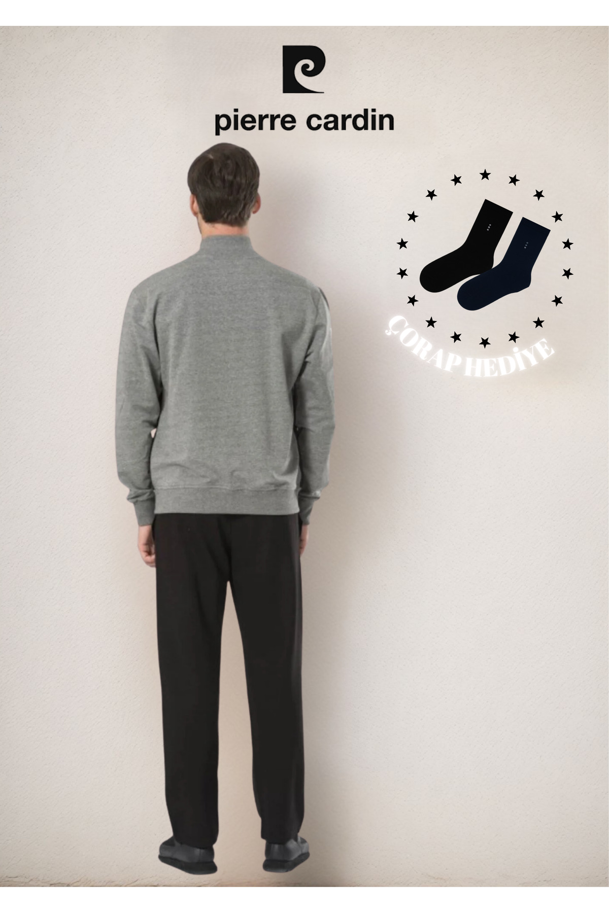 ست گرمکن ـ سویشرت و شلوار ورزشی مردانه راسته فاق نرمال آستین بلند | پیر کاردین Pierre Cardin OL.PC.7000.001 - تصویر 3