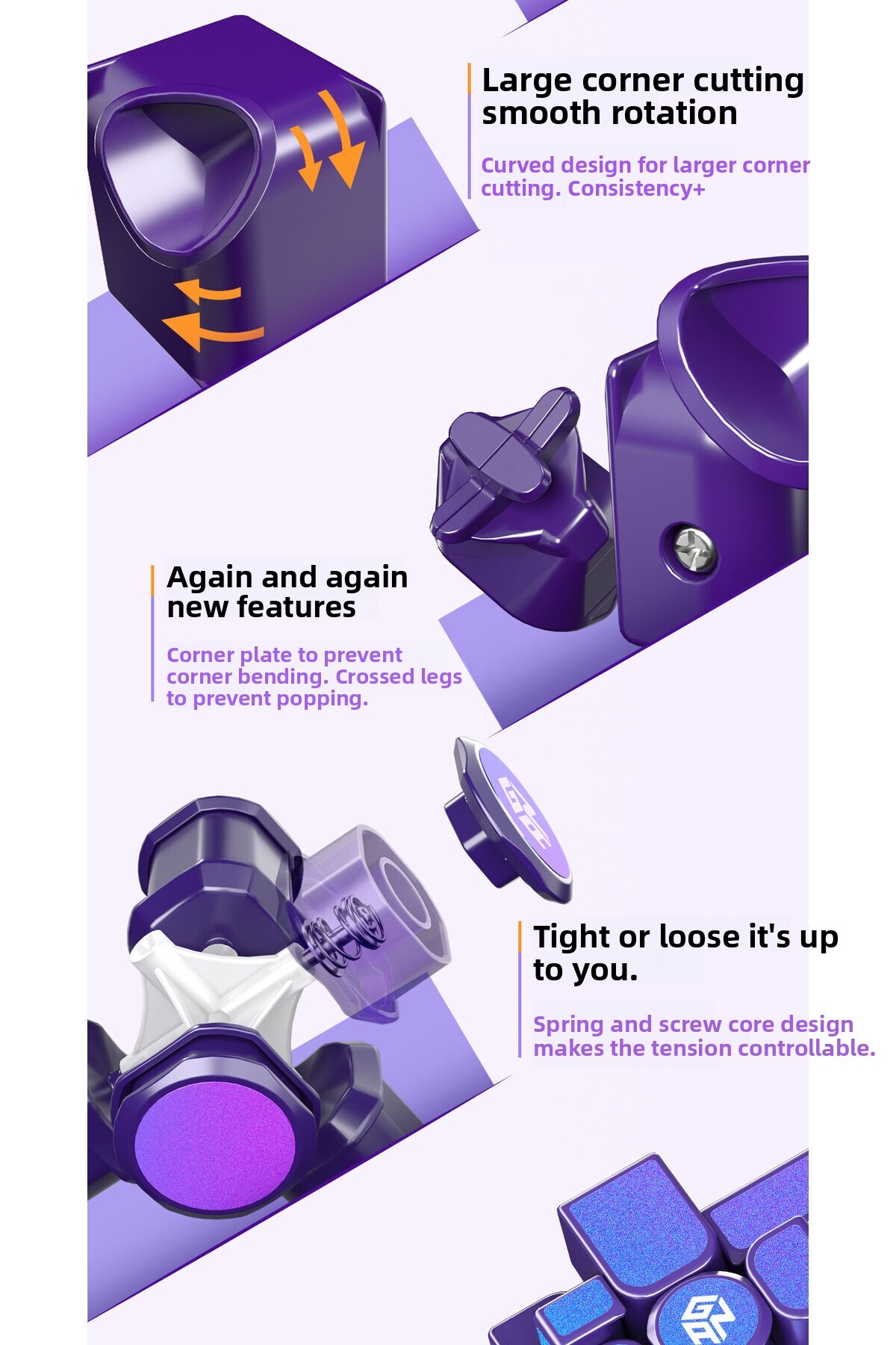 مگنتهای آینهای 3×3×48 برای مکعب جادویی، آینهای اکلیلی، نسخه رسمی، فروشنده مجاز