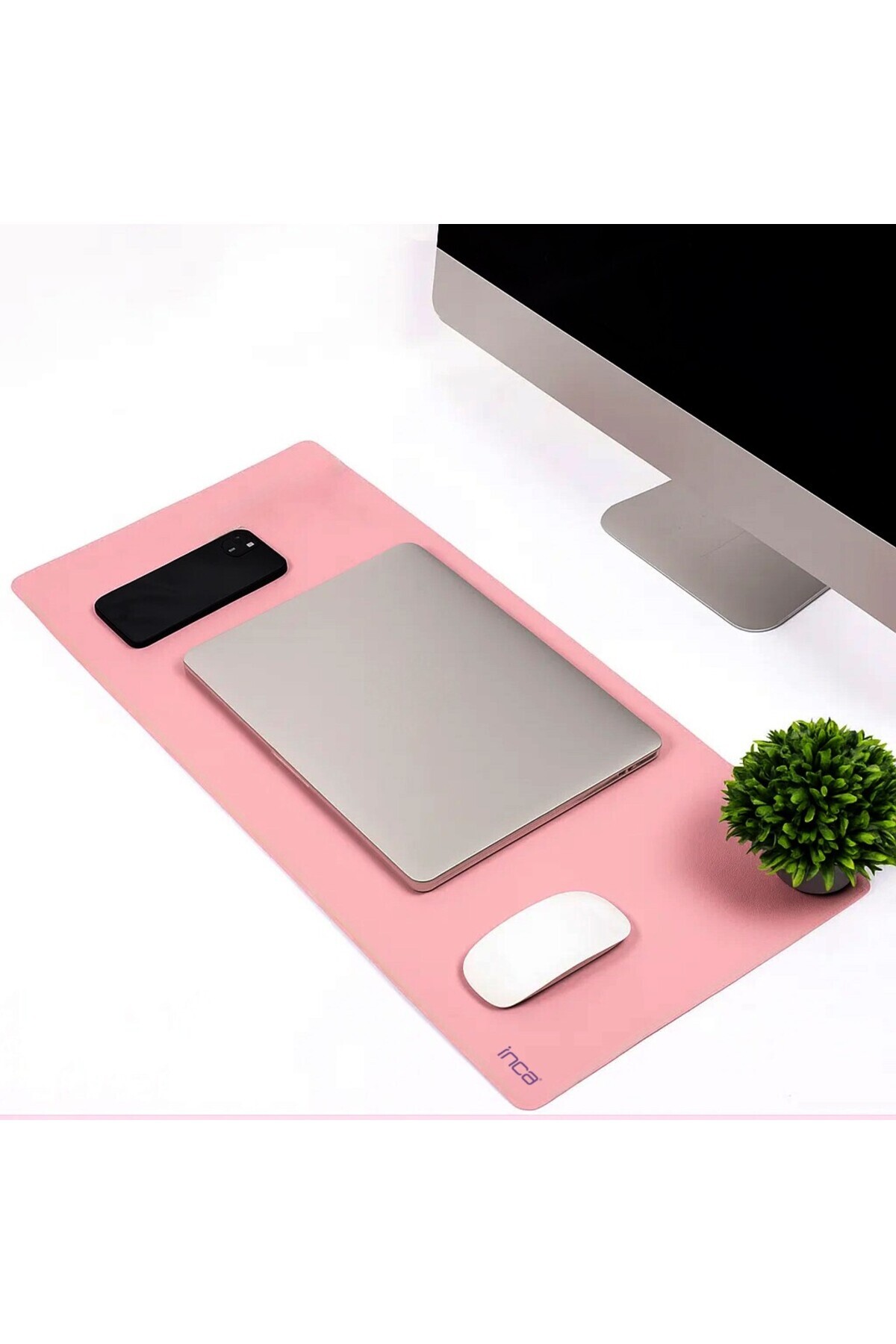 Inca IMP-019 PU Deri Mousepad Çift Taraflı Masa Matı 80x30 Kaymaz