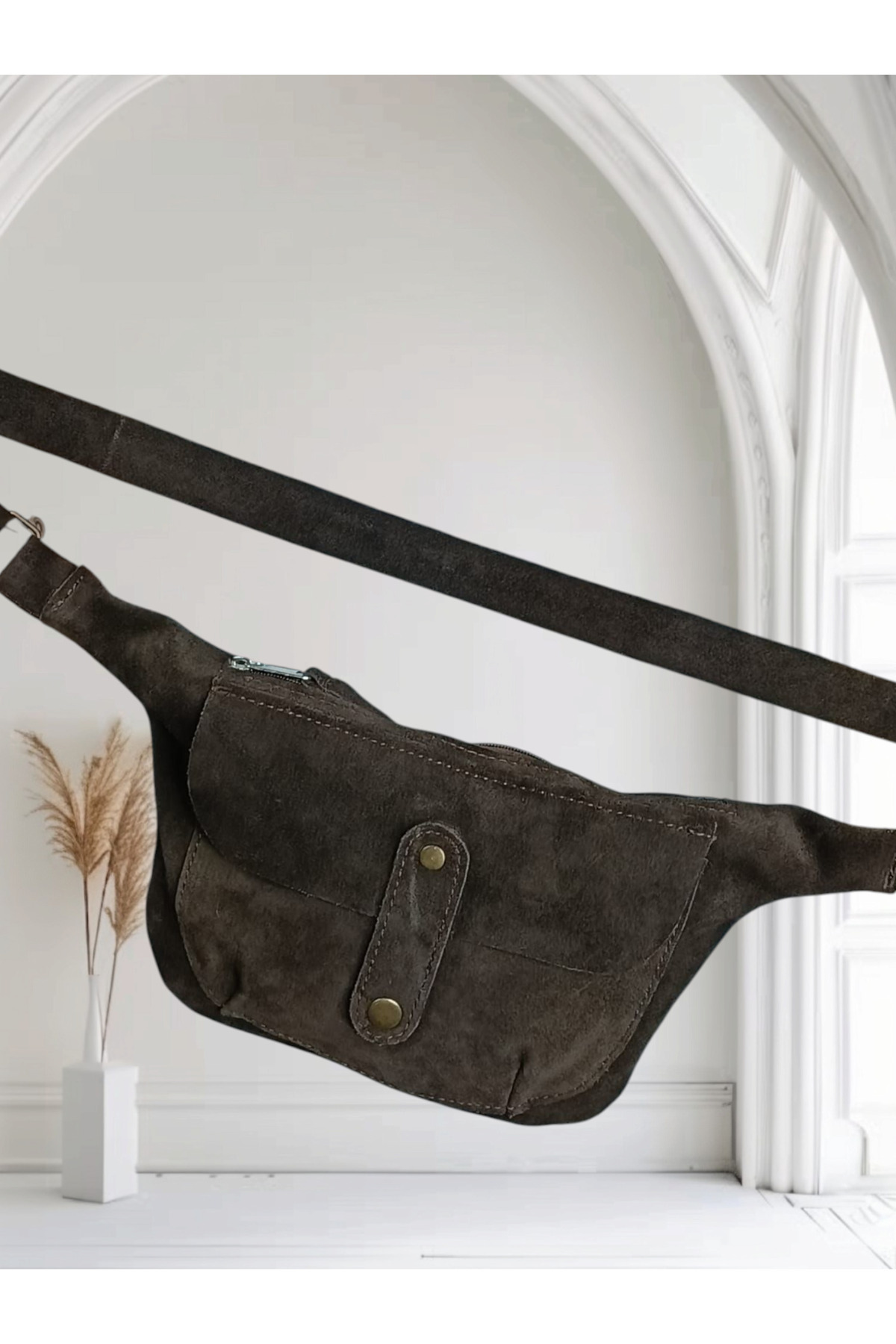 Mu leather design Tiu Bel Çantası görsel 3