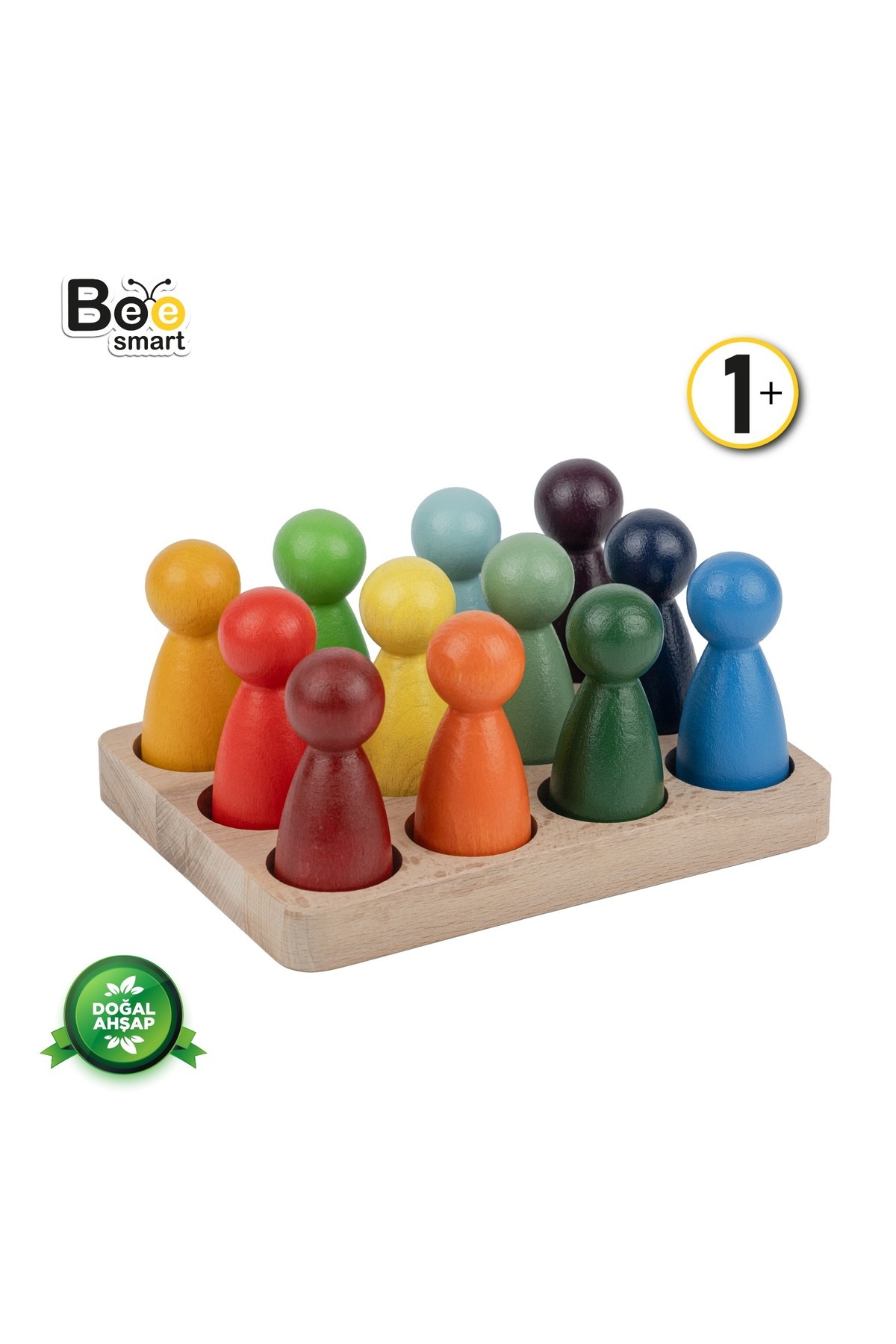 Bee Smart Peg Bebek 1 Yaşa Özel 12 Li Waldorf Gökkuşağı Insan Figürleri